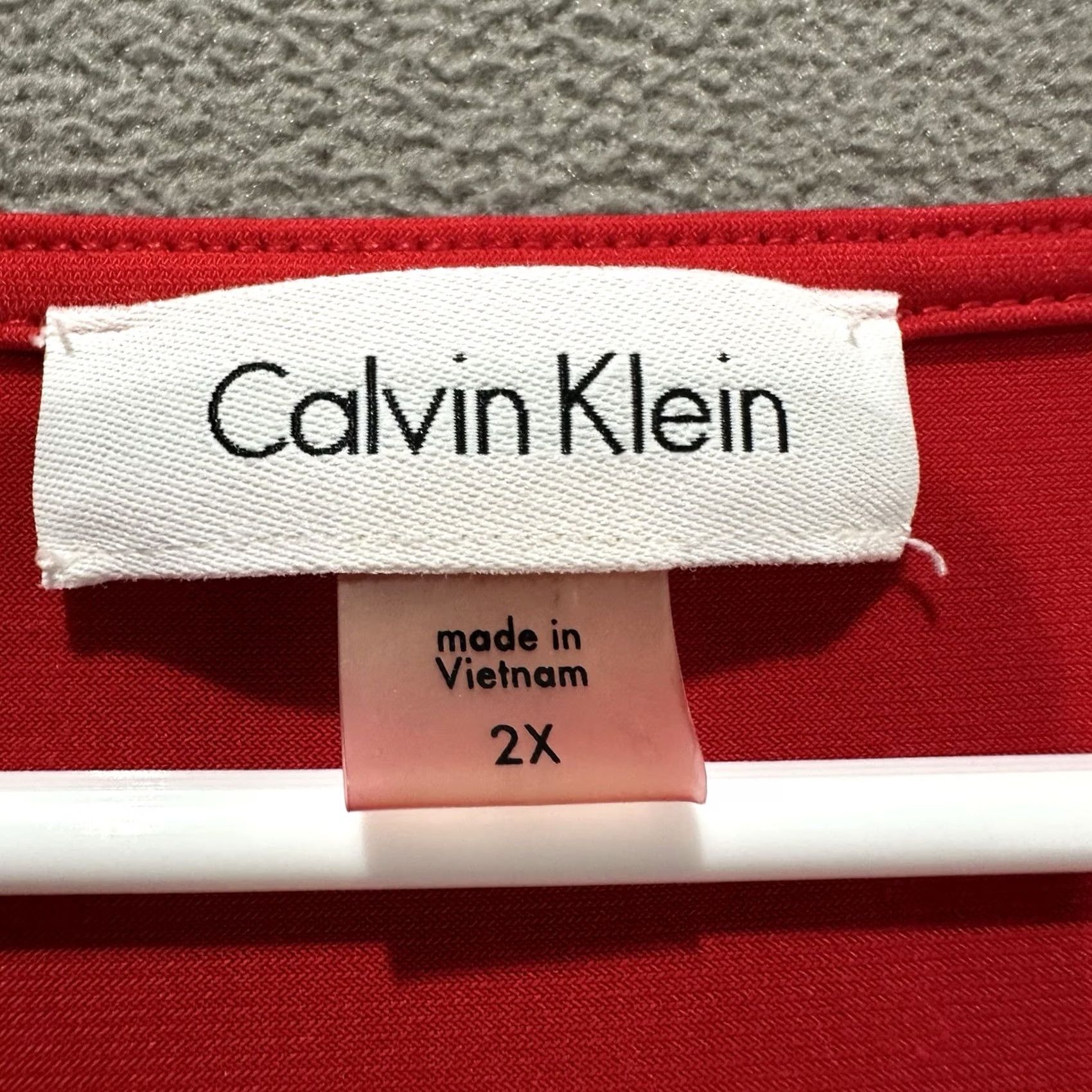 Calvin Klein Calvin Klein Ruched Tank Top Womens 2X Red Cowl Neck Sleeveless Camisole Tank Shirt Plus Size Size XXL / US 16-18 / IT 52-54 - 4 Thumbnail