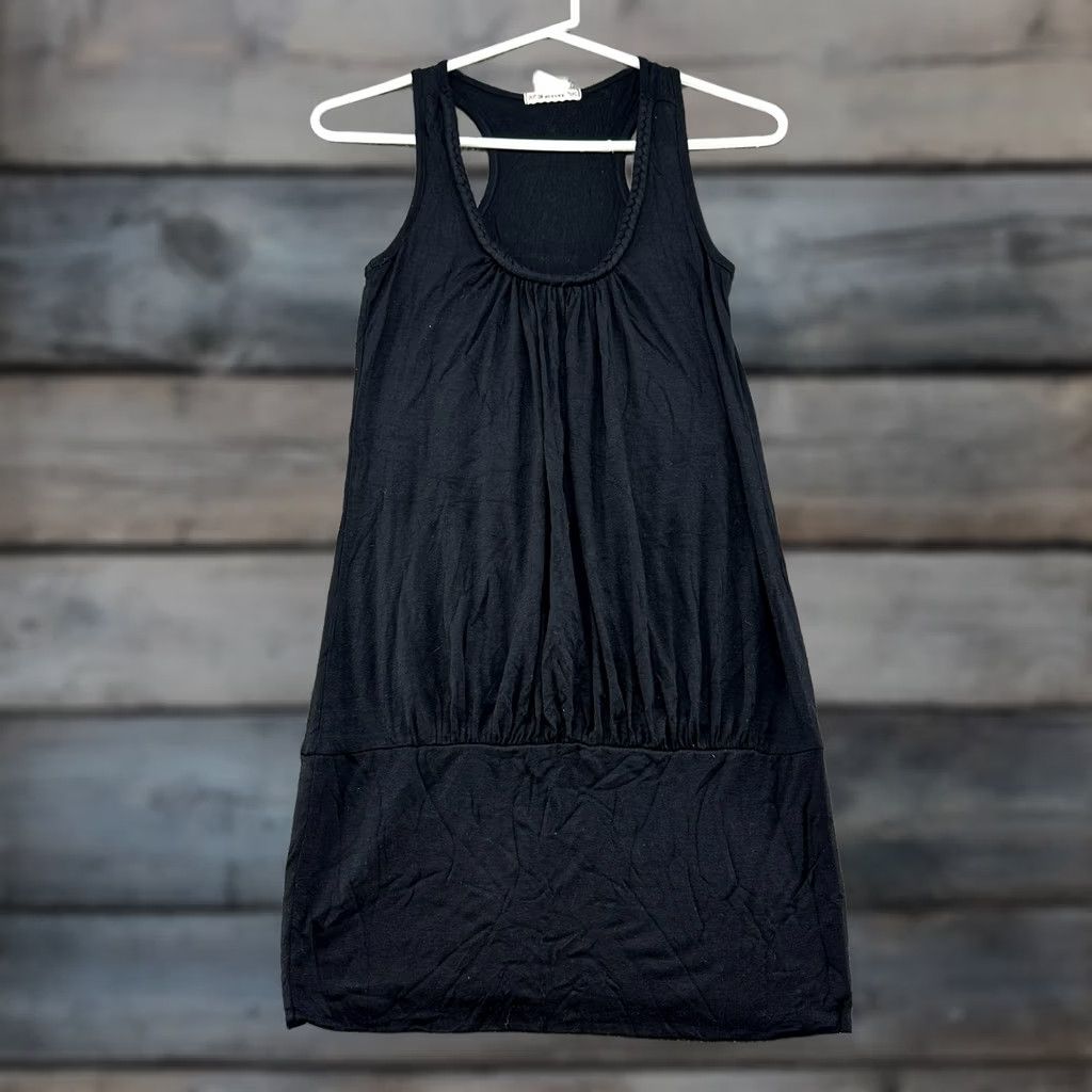 Forever 21 VINTAGE Forever 21 Tank Womens Small Black Sleeveless Ruffle Solid Logo 90s Dressy? Size S / US 4 / IT 40 - 1 Thumbnail