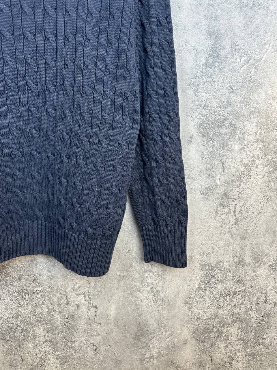 Polo Ralph Lauren Polo Ralph Lauren Cable Knit Sweater Navy Jumper Crew Neck Size XL / US 12-14 / IT 48-50 - 8 Thumbnail