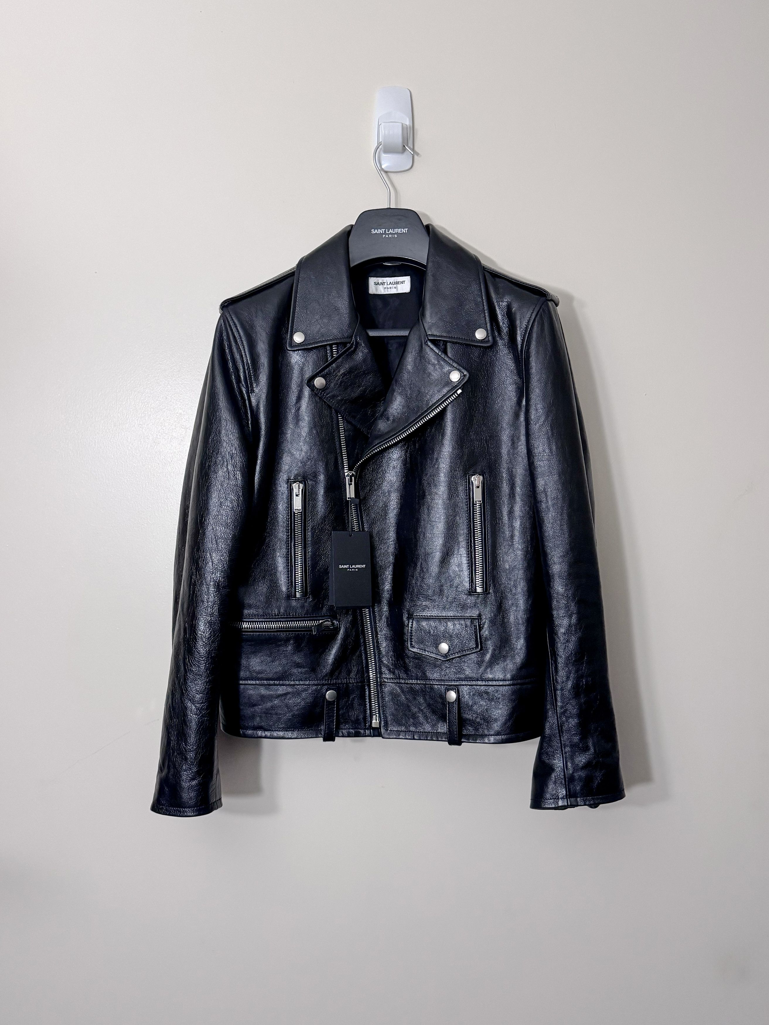 Saint Laurent Paris Saint Laurent Calfskin Biker Jacket Size US M / EU 48-50 / 2 - 1 Thumbnail