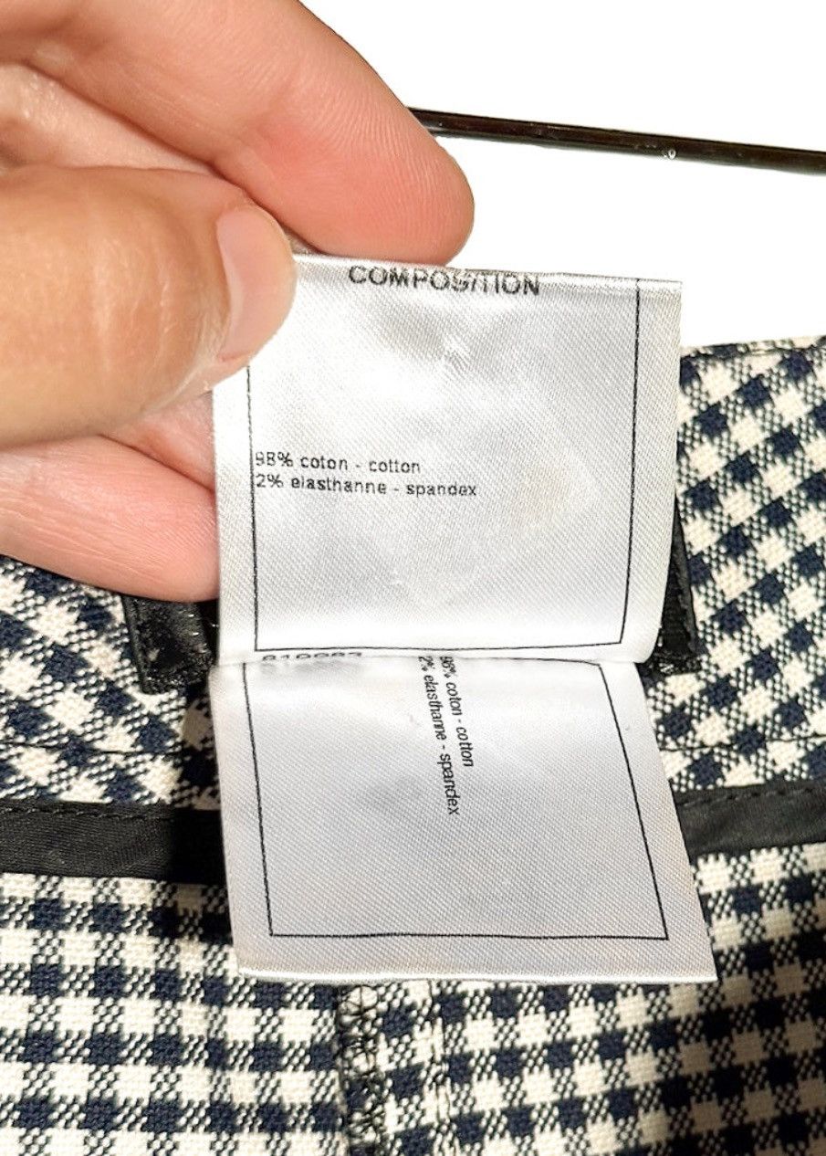 Chanel Chanel SS16 Navy Blue White Gingham Logo Waist Crop Trousers Size 28" / US 6 / IT 42 - 10 Thumbnail