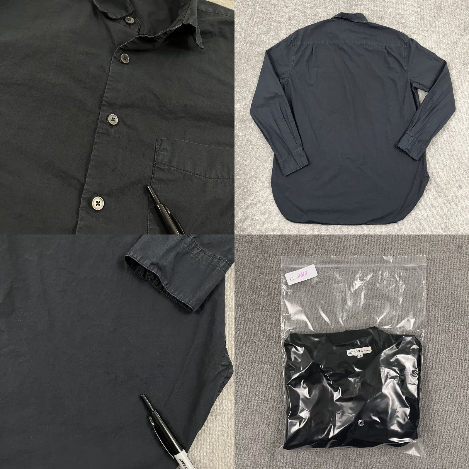 Alex Mill Alex Mill Shirt Mens Medium Button-Up Navy Blue Long Sleeve Casual Office Size US M / EU 48-50 / 2 - 8 Thumbnail