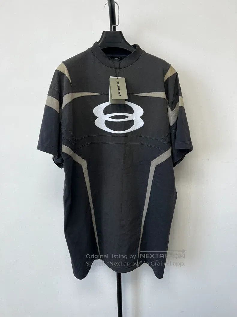 Balenciaga Balenciaga Double Ring Patched Short Sleeve Size US S / EU 44-46 / 1 - 1 Thumbnail