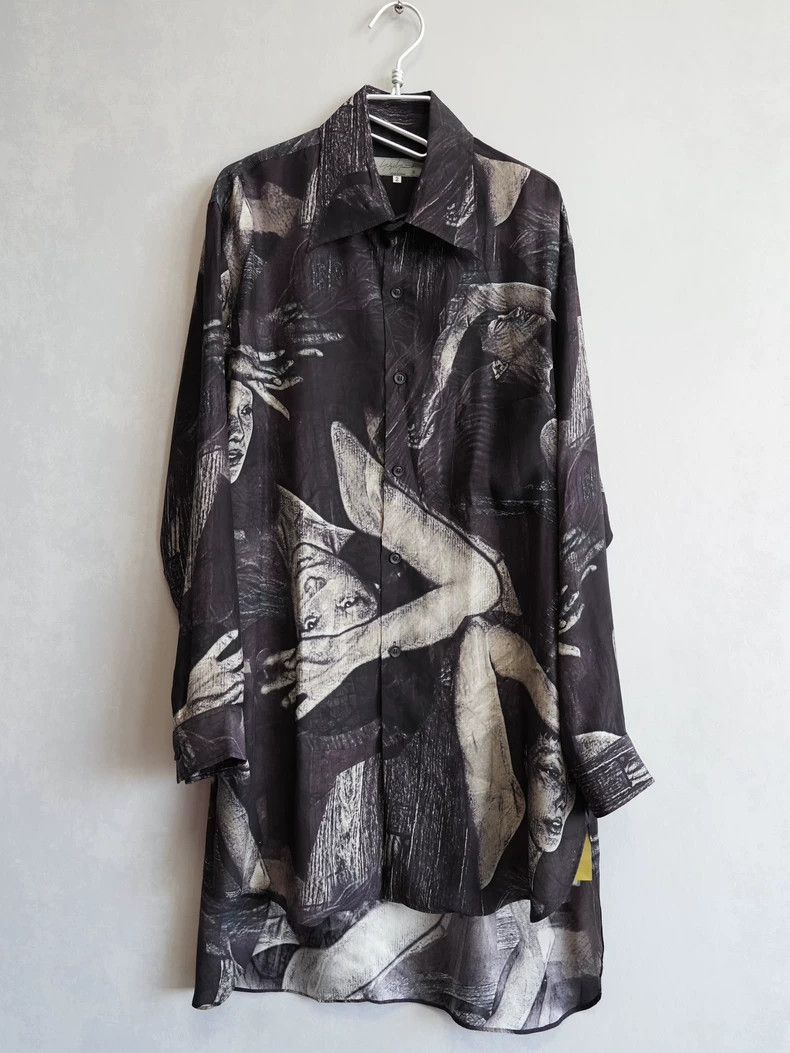 Yohji Yamamoto Yohji Yamamoto22 AWBekshinsky Scarf Collar Shirt 2503-Nexta Size US M / EU 48-50 / 2 - 5 Thumbnail