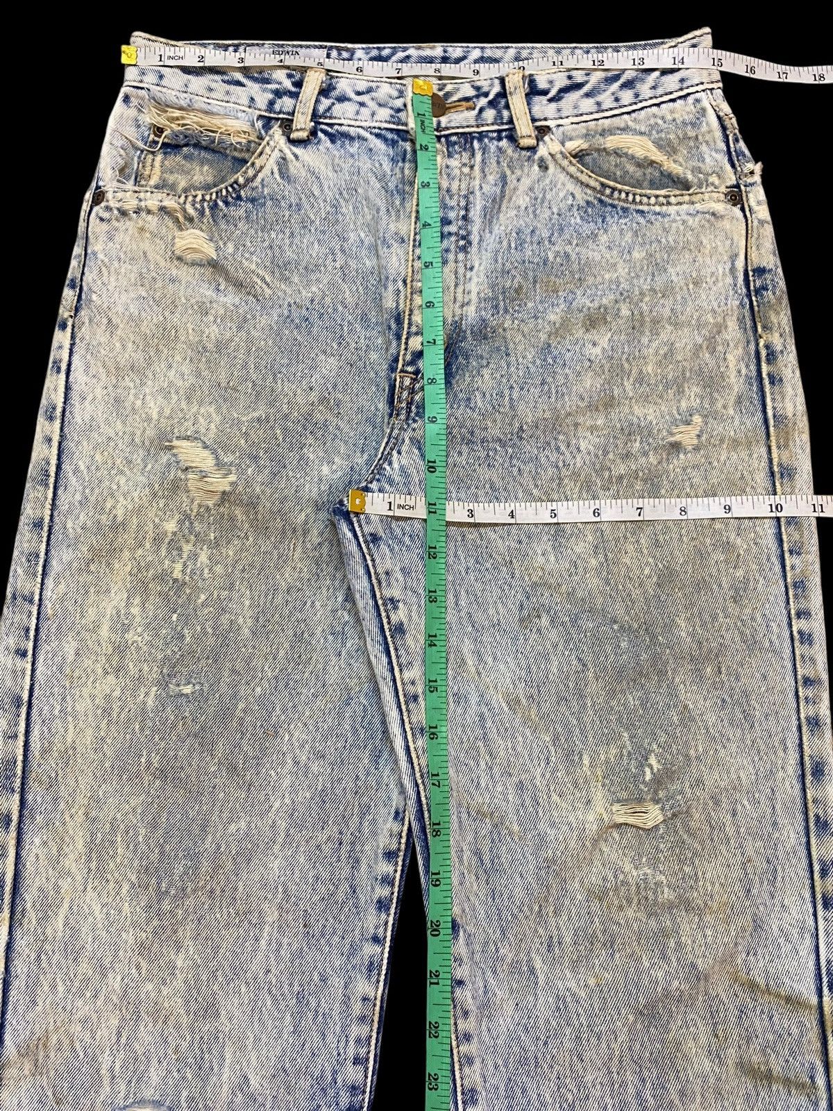 Edwin Vintage Edwin International Basic Acid Wash Distressed Jeans Size US 29 - 11 Thumbnail
