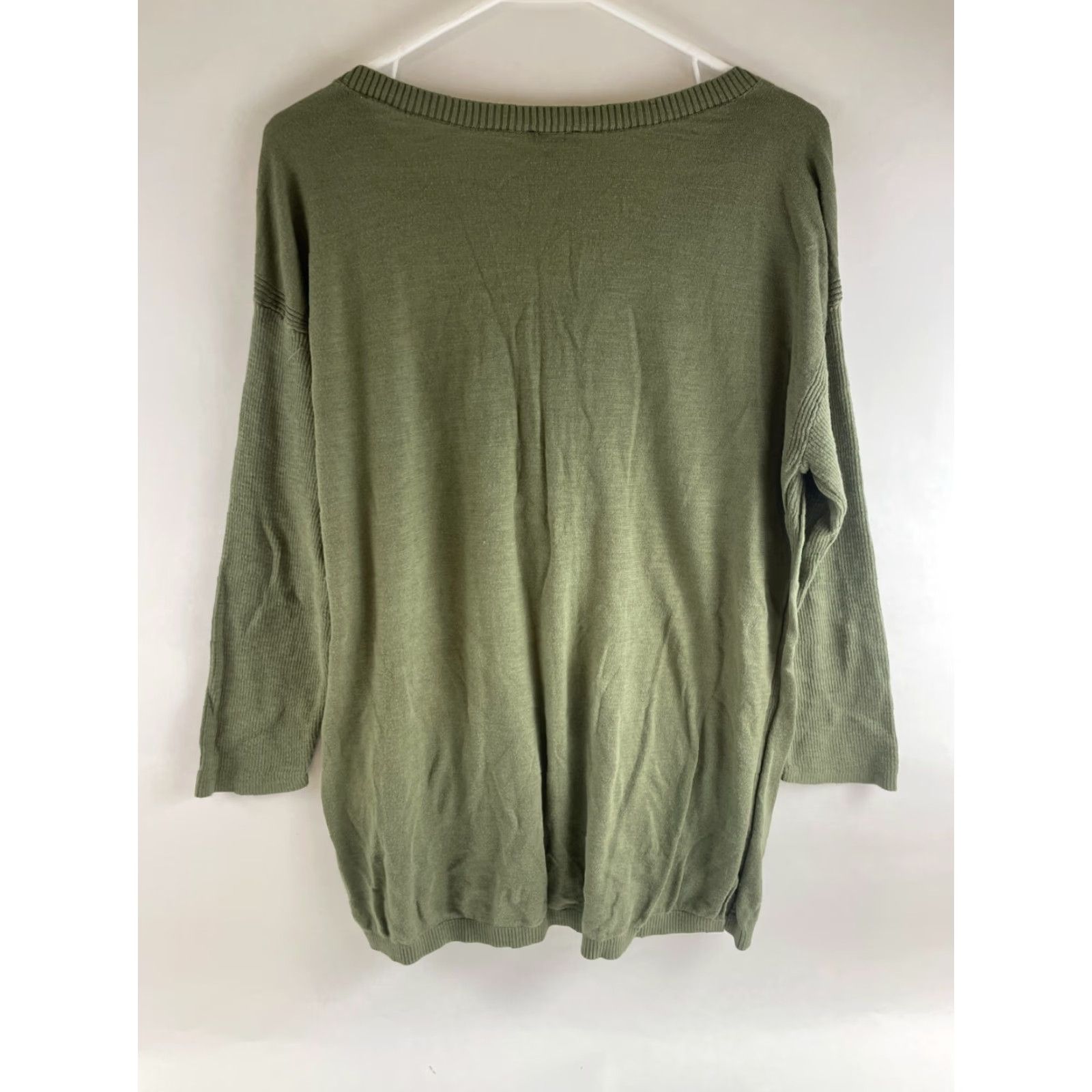 Talbots Talbots Sweater Women's Size Medium Green V-neck Pullover Ribbed Long Sleeve Size M / US 6-8 / IT 42-44 - 2 Thumbnail