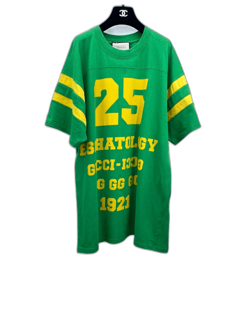 Gucci Gucci Green Letter Printed Loose T-Shirt Size US M / EU 48-50 / 2 - 1 Thumbnail