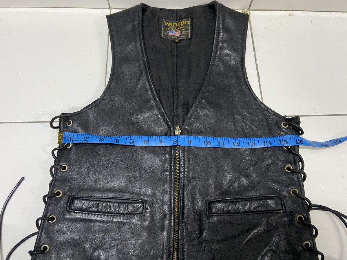 Vanson Leathers VANSON LEATHER BIKERS LEATHER VEST Size US XS / EU 42 / 0 - 11 Thumbnail