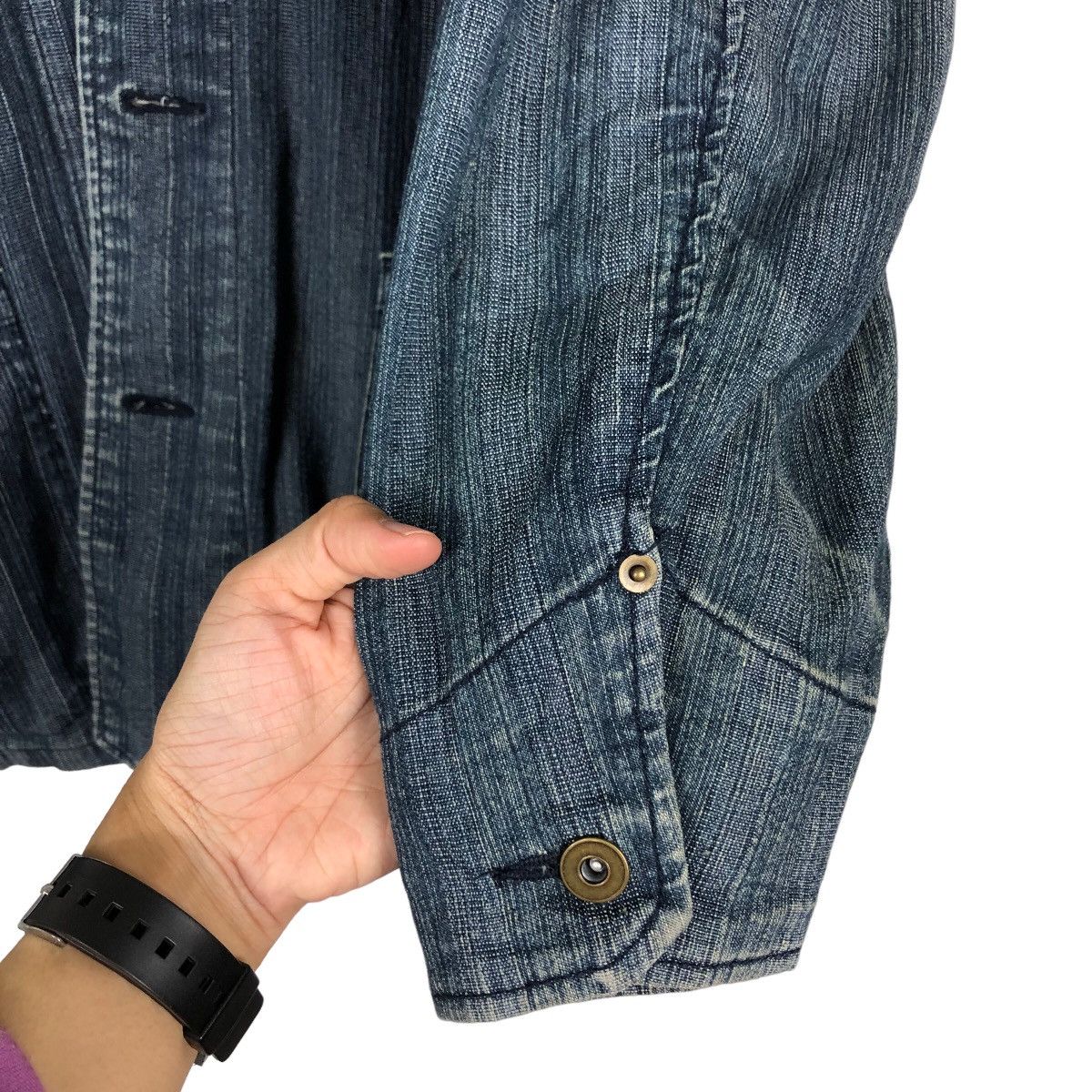 Issey Miyake 🔥Vintage Hickory Chore Jacket Fissare Homme Japan Made Size US L / EU 52-54 / 3 - 15 Thumbnail