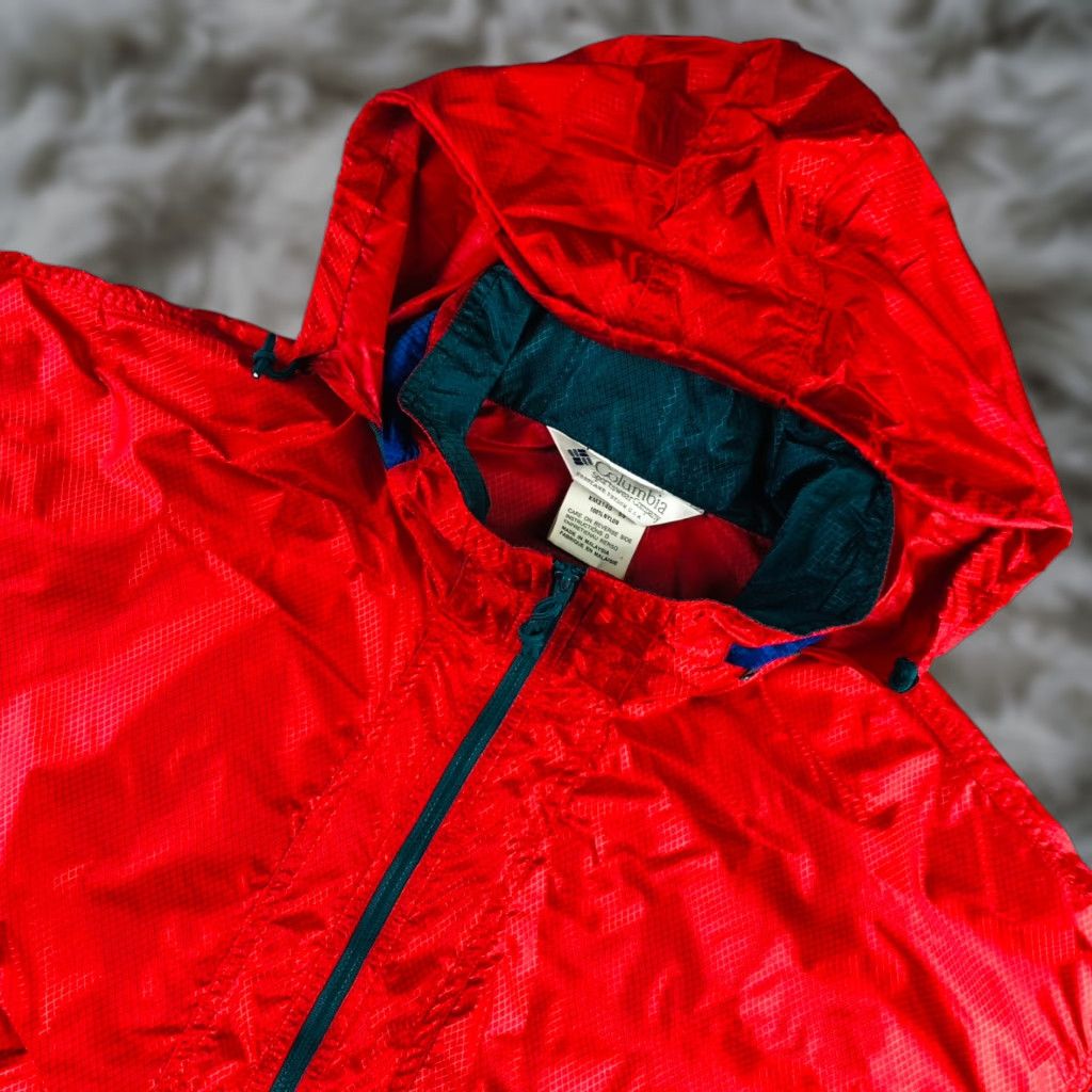 VINTAGE Columbia Men's Anorak Jacket Hooded Windbreaker 1/2 Zip