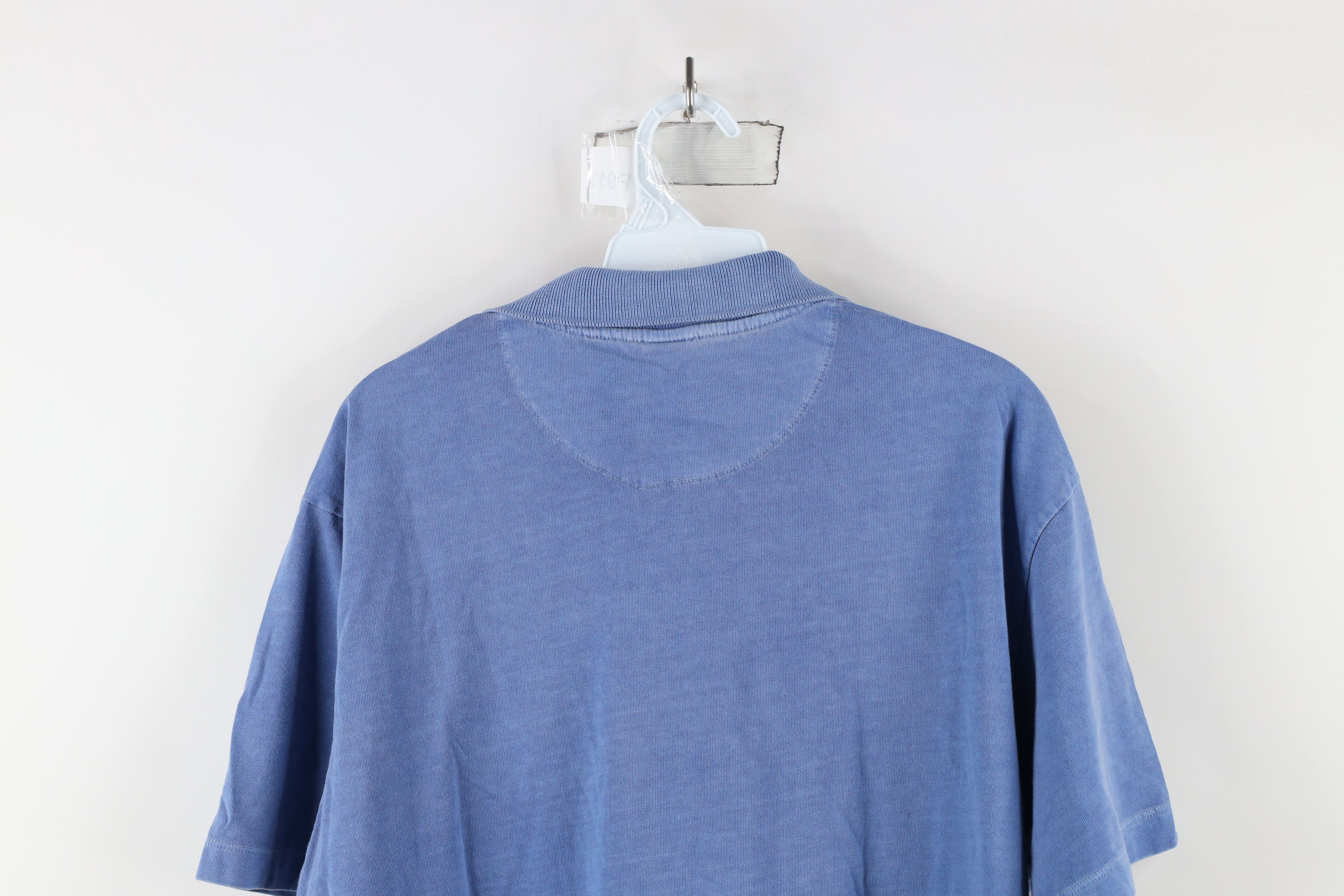 Gap × Vintage Vintage 90s Gap Stonewash Collared Polo Shirt Blue Cotton Size US L / EU 52-54 / 3 - 10 Thumbnail