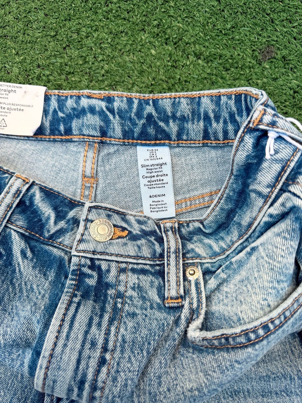 H&M H&M High Rise Slim Straight Jeans US 2, EUR 34 NEW Size 26" / US 2 / IT 38 - 4 Thumbnail