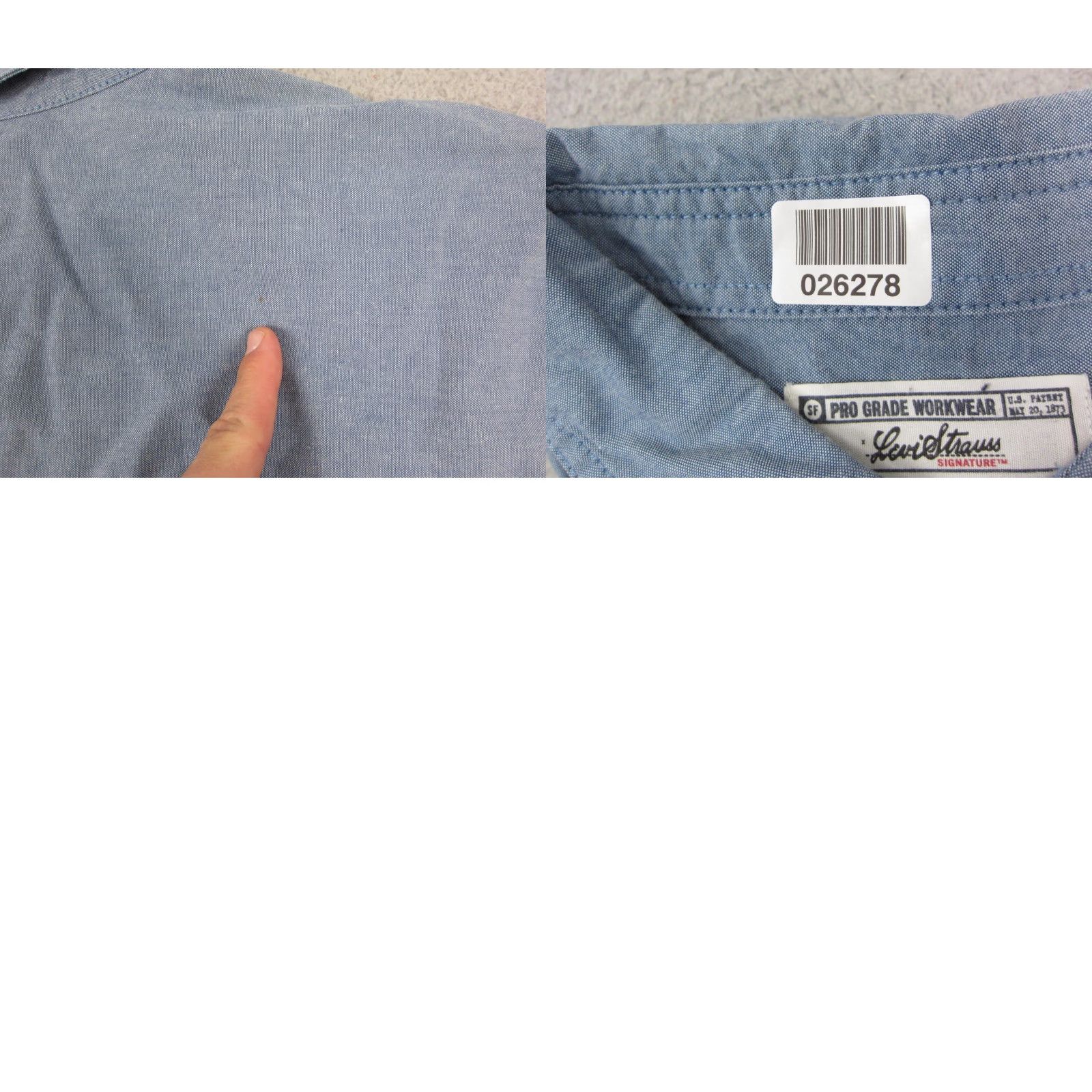 Levi's Levi's Shirt Mens 2XL Blue Chambray Button-Up Workwear 90s 80s Vintage Cotton Chambray Button-Up Mens Clothing Size US XXL / EU 58 / 5 - 9 Thumbnail