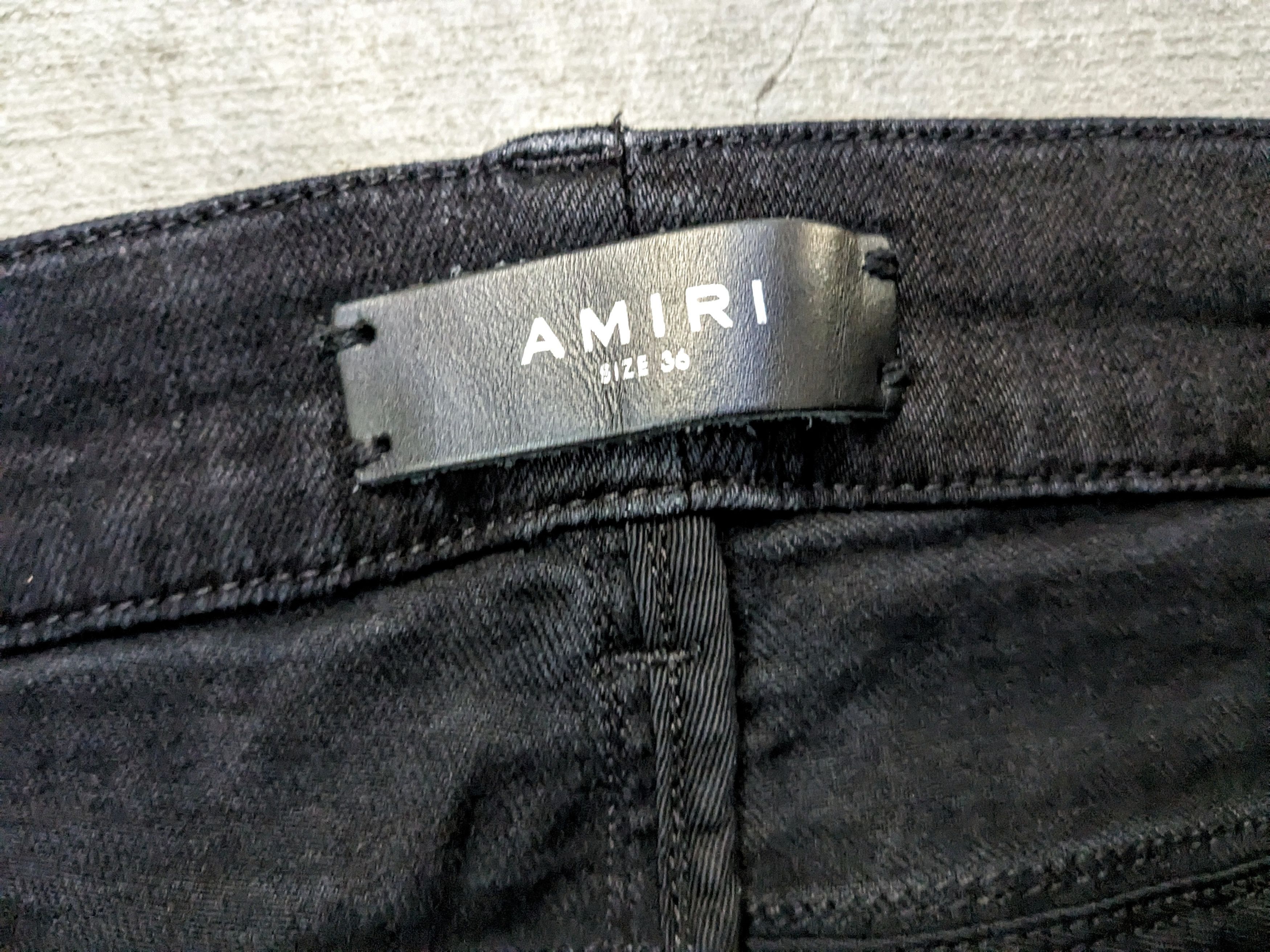 Amiri AMIRI Japanese Repair Denim Jeans Black Size 36 x 35 Slim Size US 36 / EU 52 - 5 Thumbnail