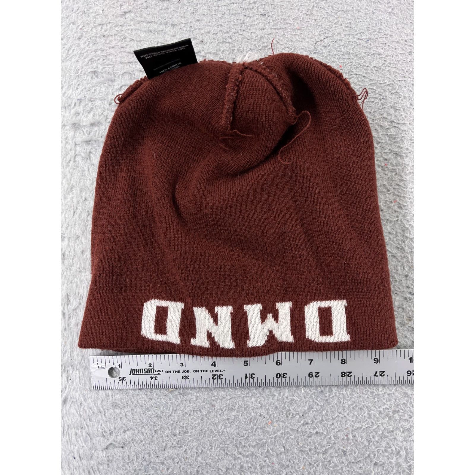 Diamond Supply Co. Diamond Supply Co Beanie Adult One Size Red Stripe Pom Knit 100% Acrylic Hat Mens Beanie Size ONE SIZE - 5 Thumbnail