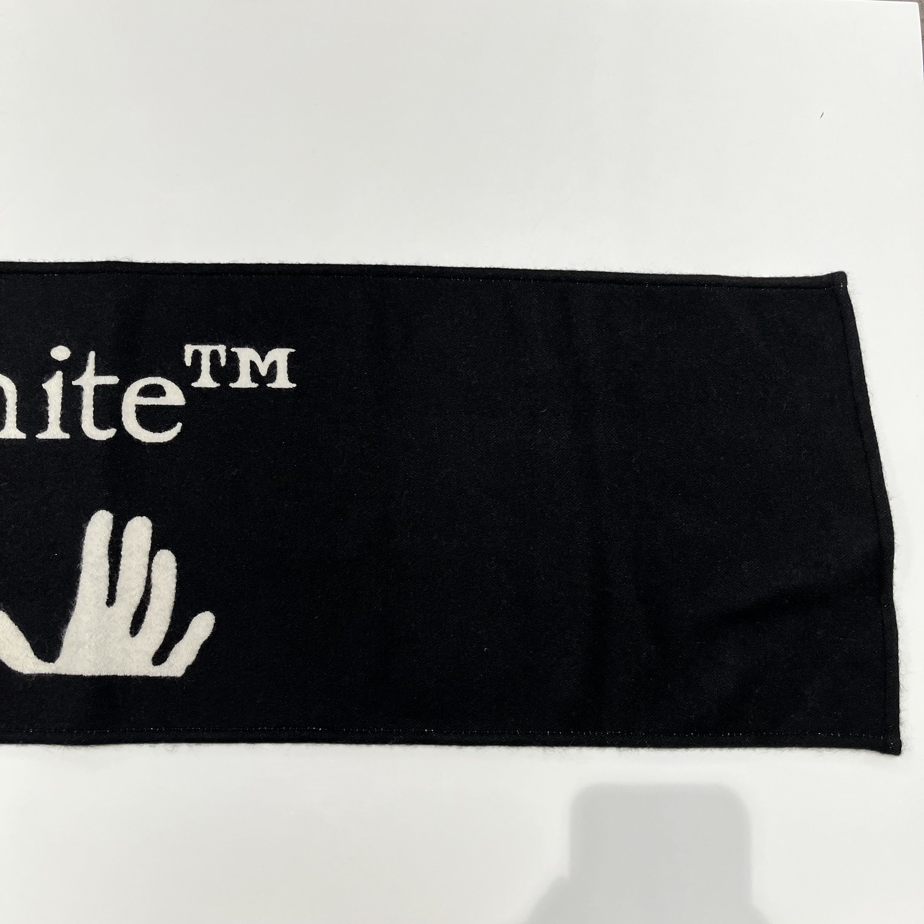 Off-White Off-White Logo Print Knitted Scarf Black Size ONE SIZE - 7 Thumbnail