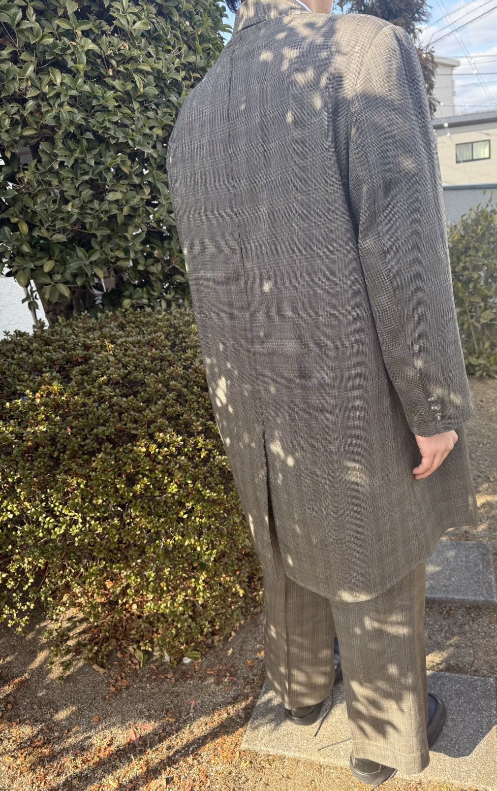 Other Except in summer Vintage All Wool Check Suit SetUp L XL Size 40R - 4 Thumbnail