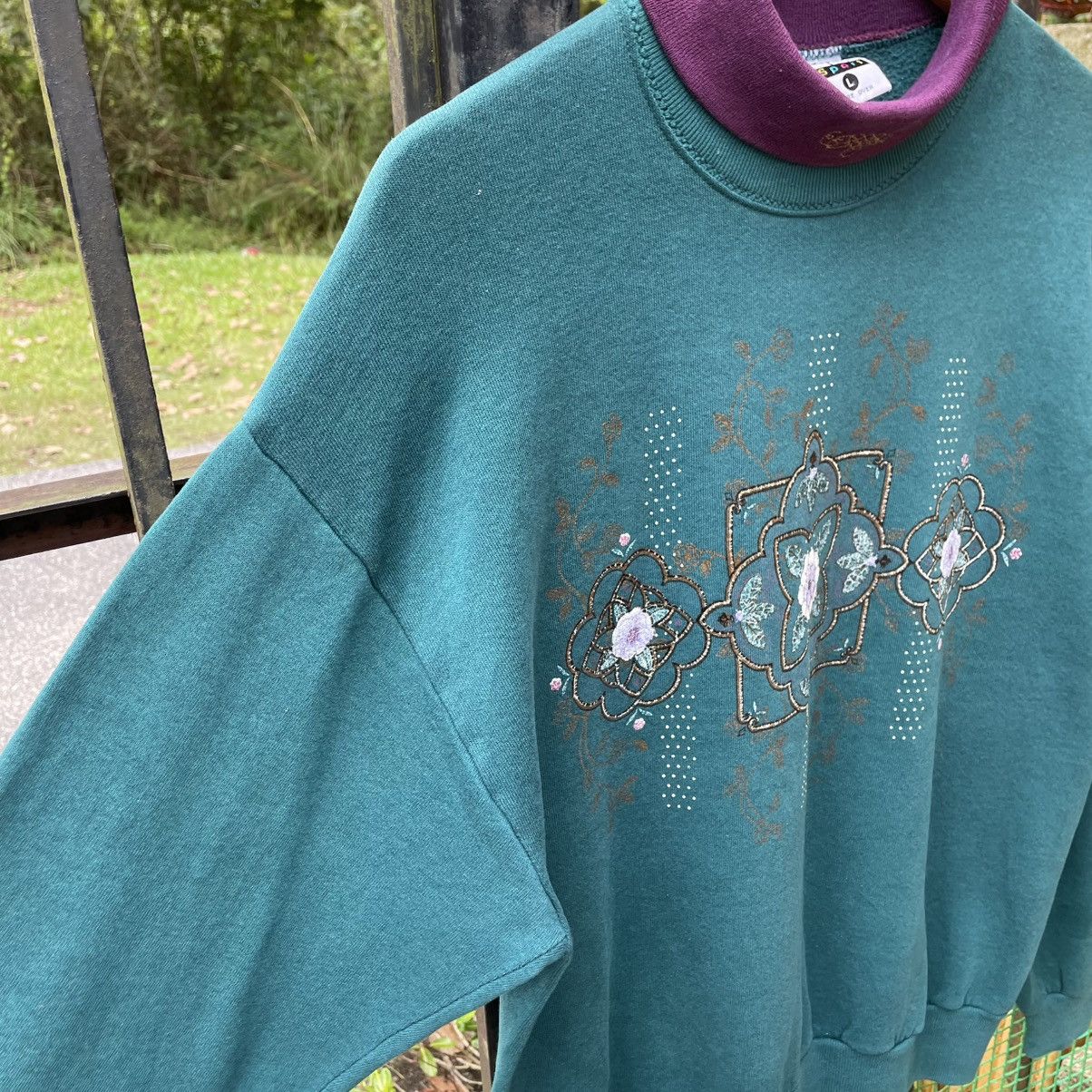 Vintage 🔥Vintage 90s Gopher Sports Motive Flower Sweatshirts Size US M / EU 48-50 / 2 - 6 Thumbnail