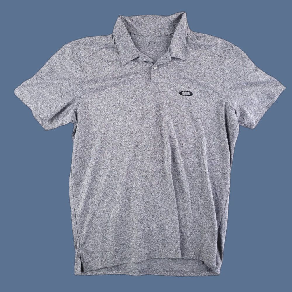 Oakley Oakley Polo Shirt Mens L Gray Short Sleeve Golf Performance Polyester Size US L / EU 52-54 / 3 - 1 Thumbnail