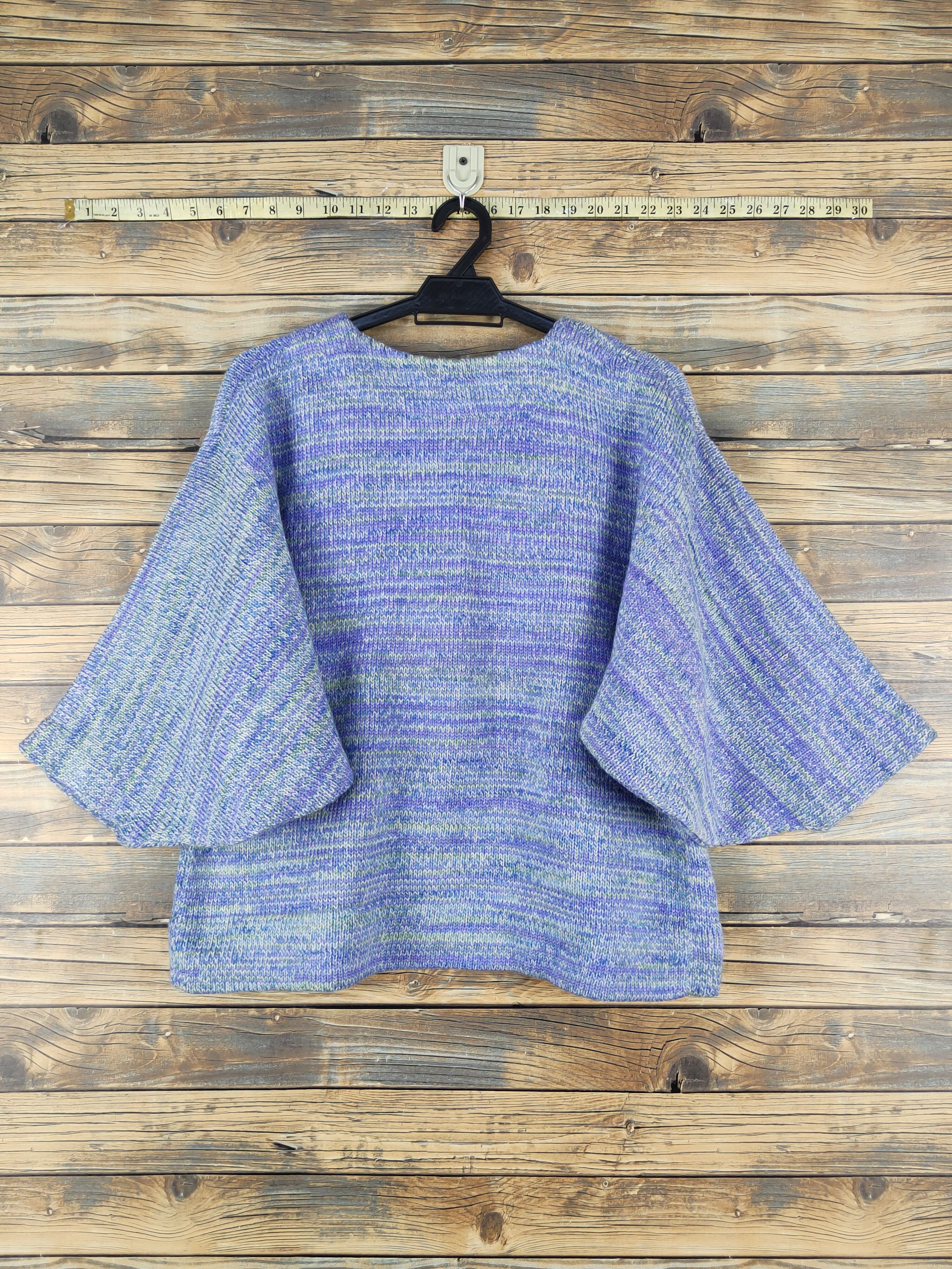 Homespun Knitwear × Japanese Brand Japan vintage kimono Purple Knitwear Cardigan #W1674 Size S / US 4 / IT 40 - 8 Thumbnail