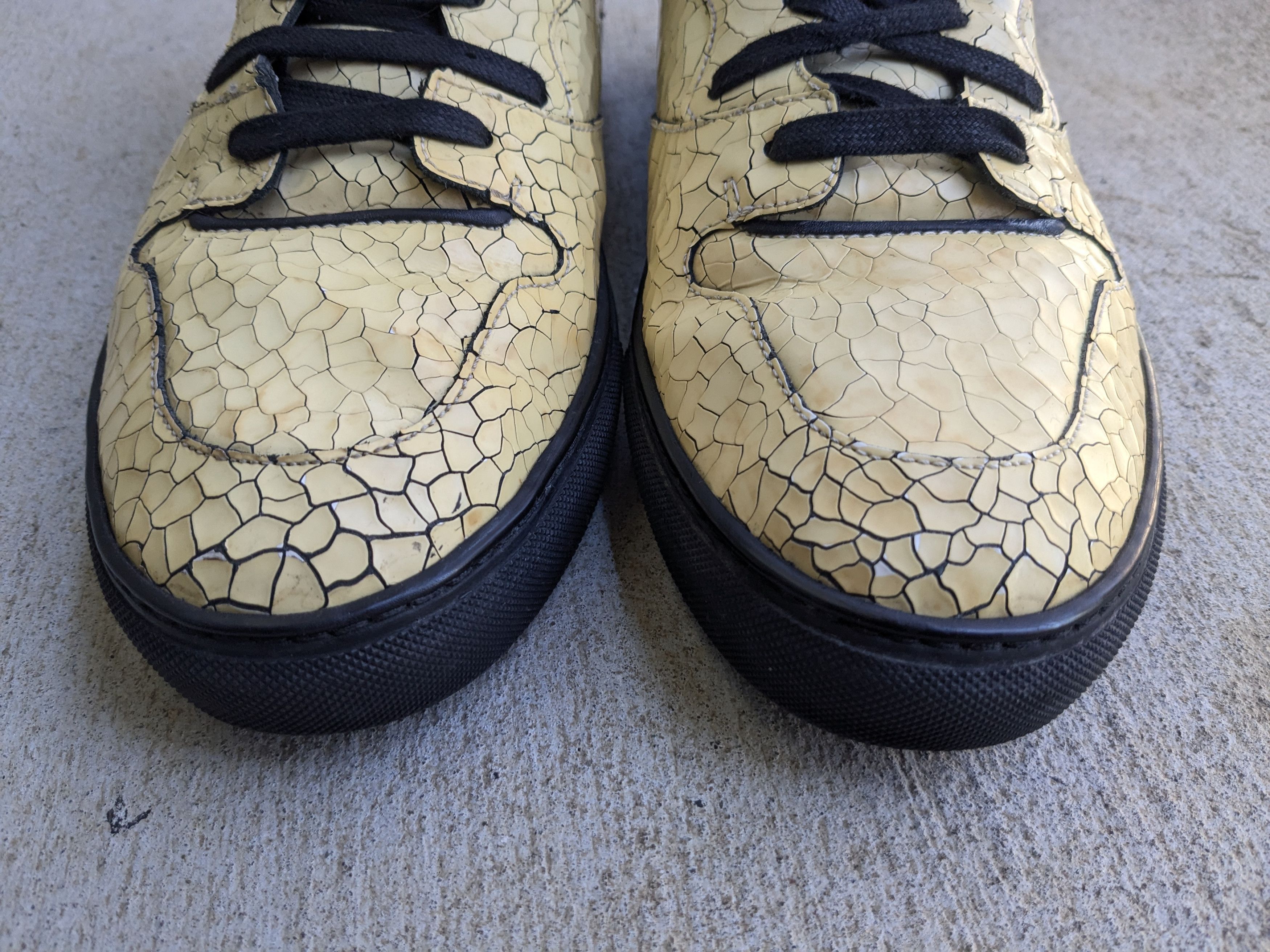 Balenciaga Balenciaga Arena Cream Black 10 Leather High Tops Size US 10 / EU 43 - 2 Thumbnail