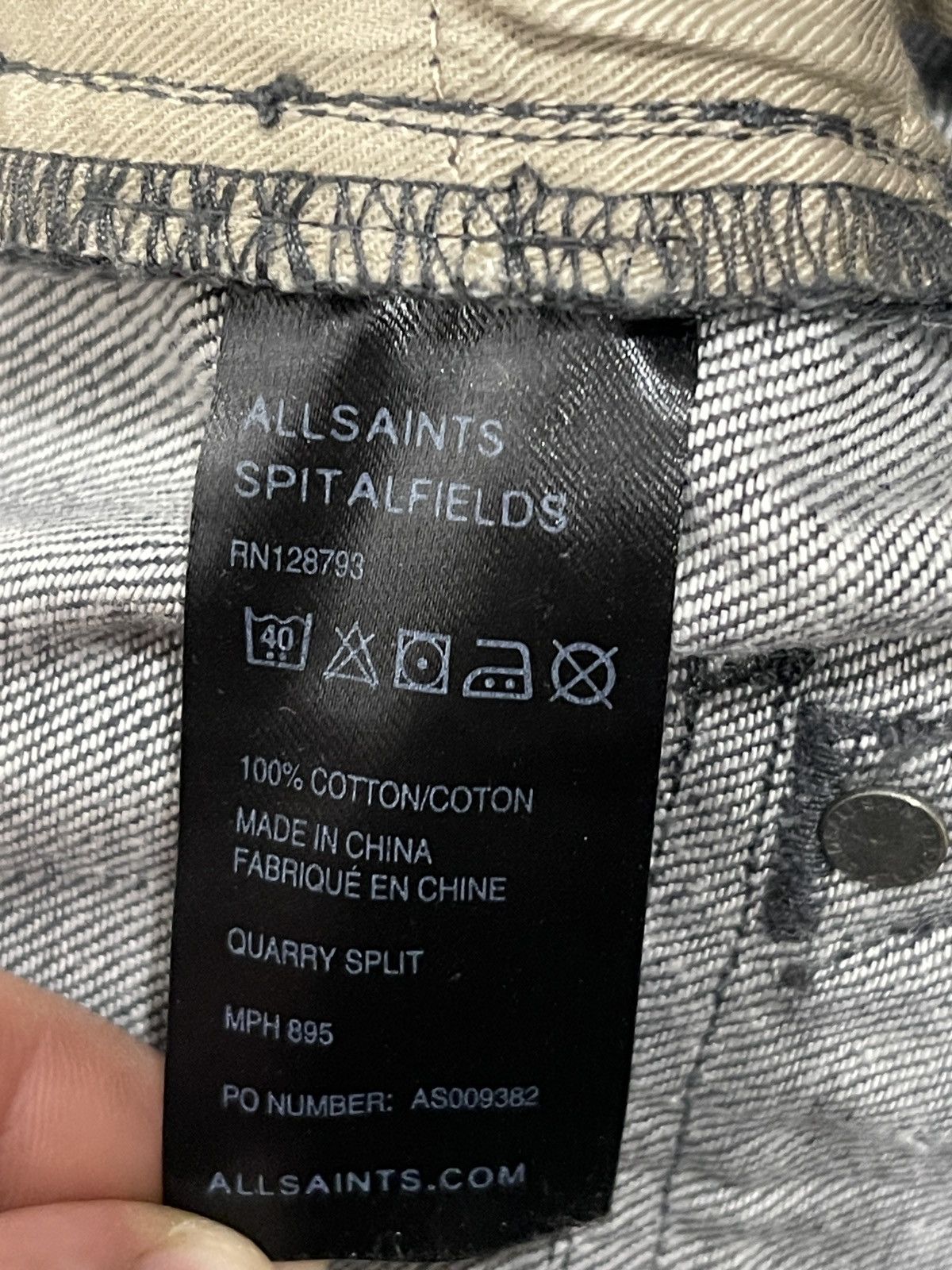 Allsaints Allsaints mens jeans streetwear denim size 32 Size US 32 / EU 48 - 13 Thumbnail
