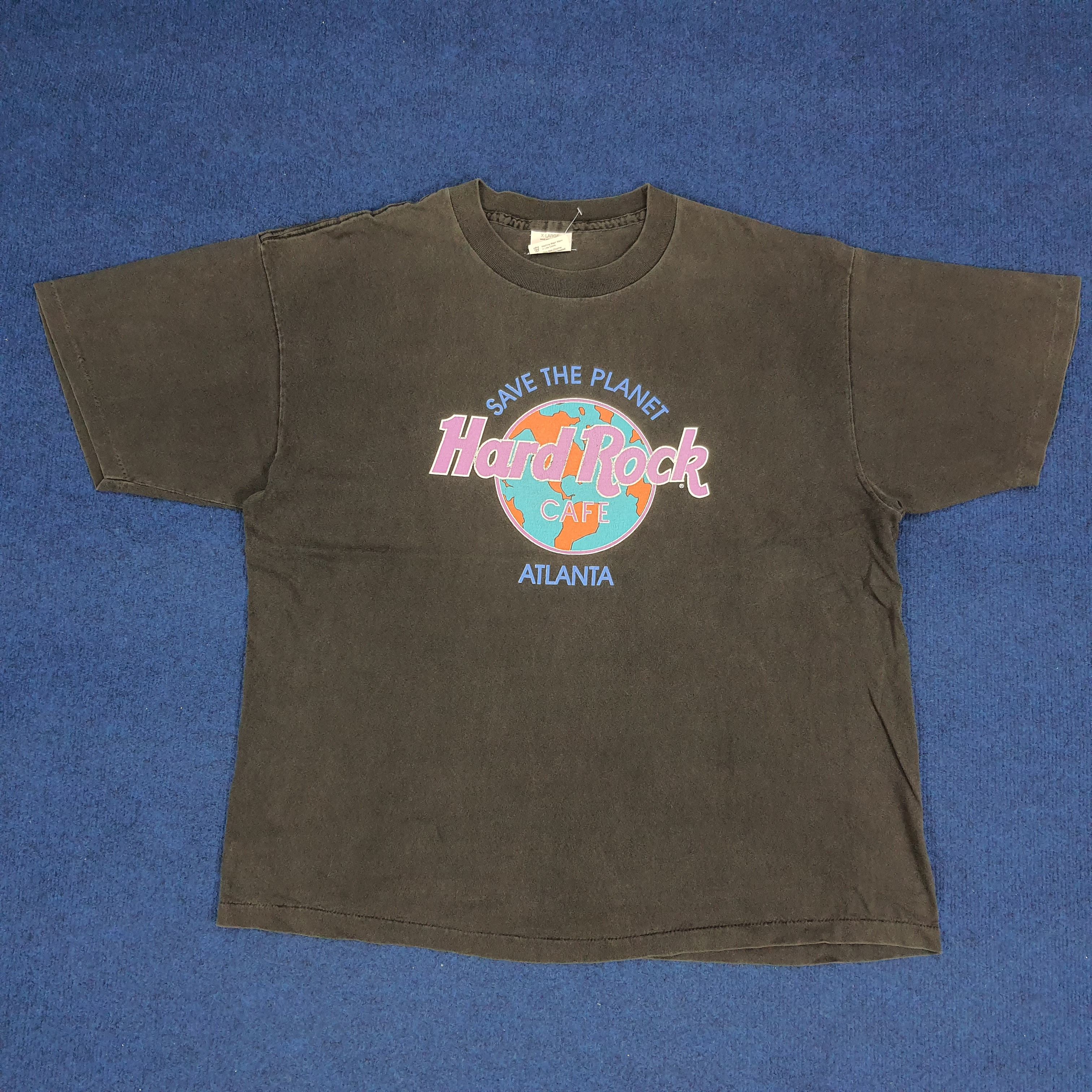 Hard Rock Cafe × Vintage Vintage Hard Rock Cafe Atlanta Save The Planet Tshirt Size US XL / EU 56 / 4 - 1 Thumbnail