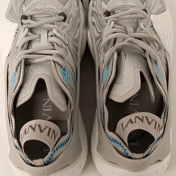 Lanvin Lanvin Flash X Silver Mesh Low-Top Sneakers - EU36/US6 Size US 6 / IT 36 - 11 Thumbnail