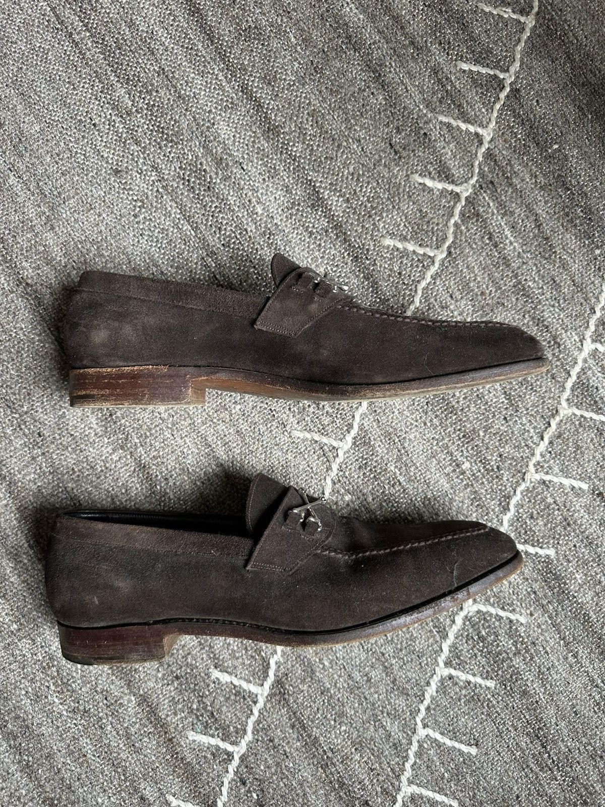 Barker Black Barker Black Bone Loafers - Brown Suede Size US 10.5 / EU 43-44 - 4 Thumbnail