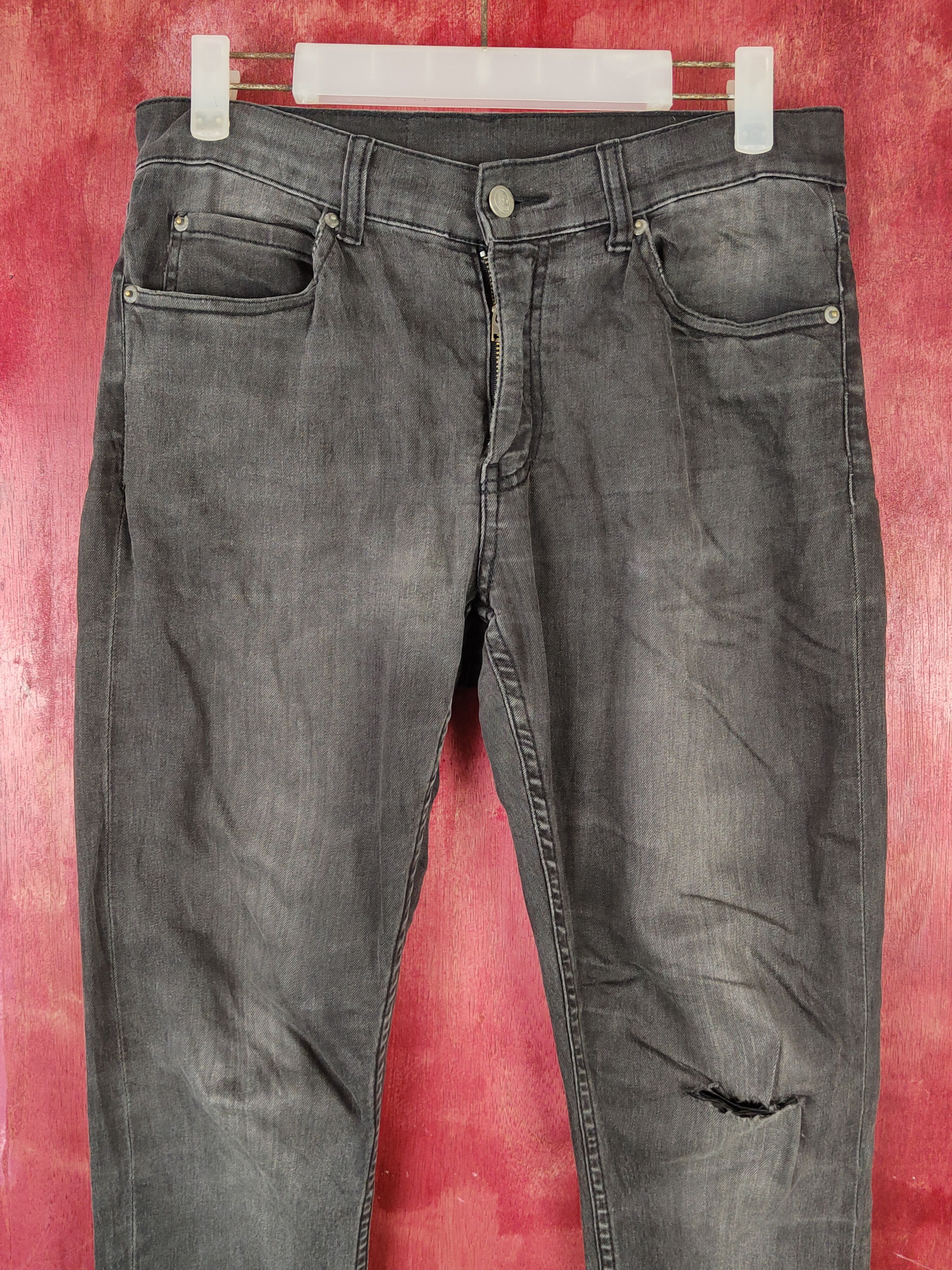 Cheap Monday Cheap Monday Black Faded distressed ripped Pants #S1332 Size US 30 / EU 46 - 2 Thumbnail