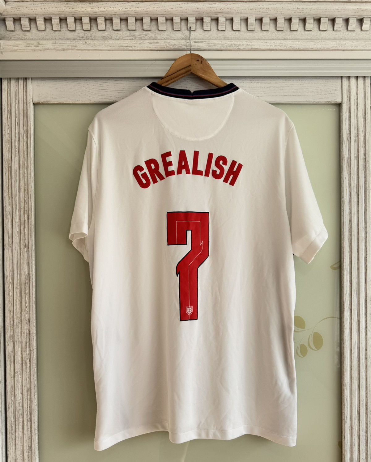 Nike Jack Grealish #7 England 2020-2021 Home Soccer Jersey Kit Size US XXL / EU 58 / 5 - 2 Thumbnail