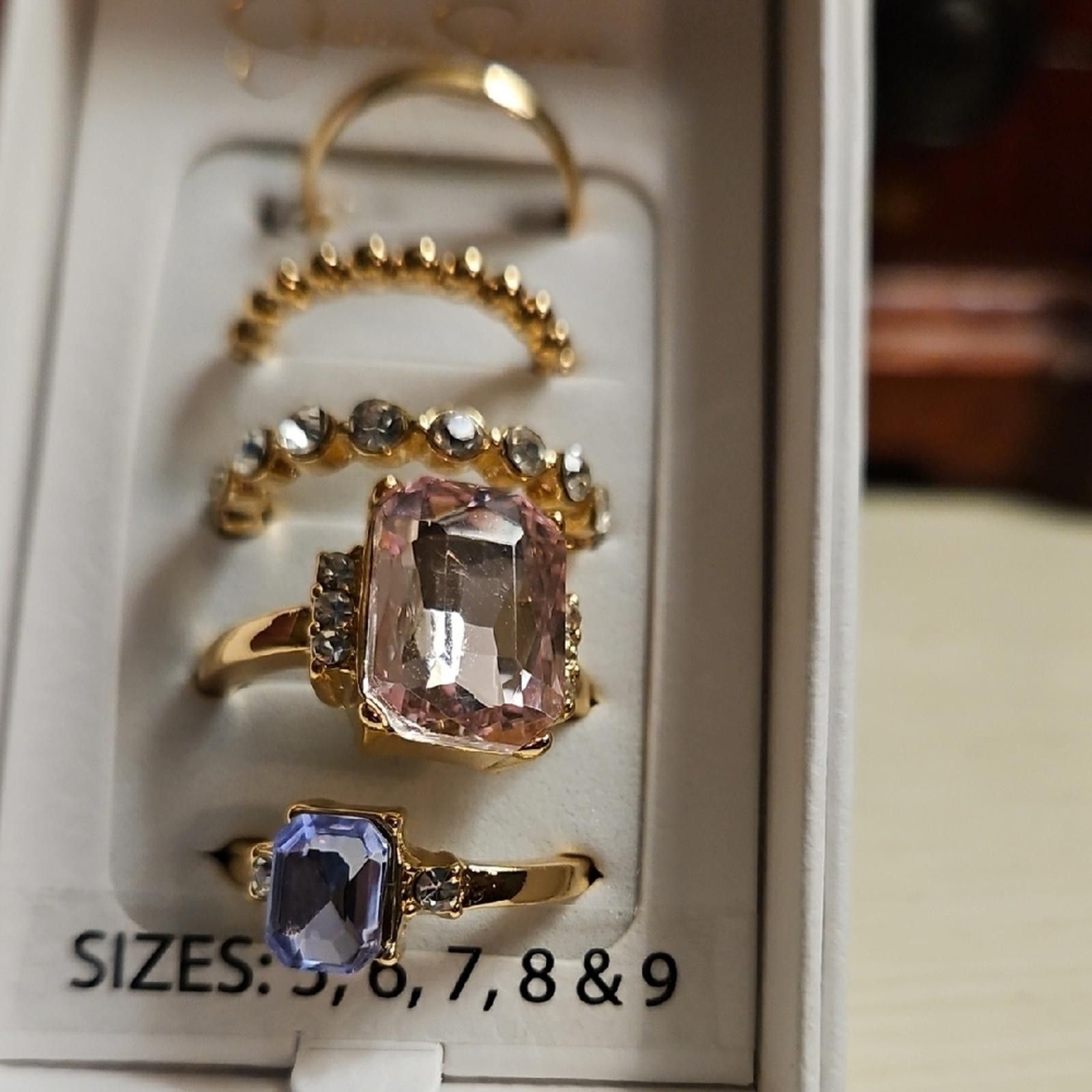 Other Elegant Gold and Pink Ring Set Size ONE SIZE - 3 Thumbnail