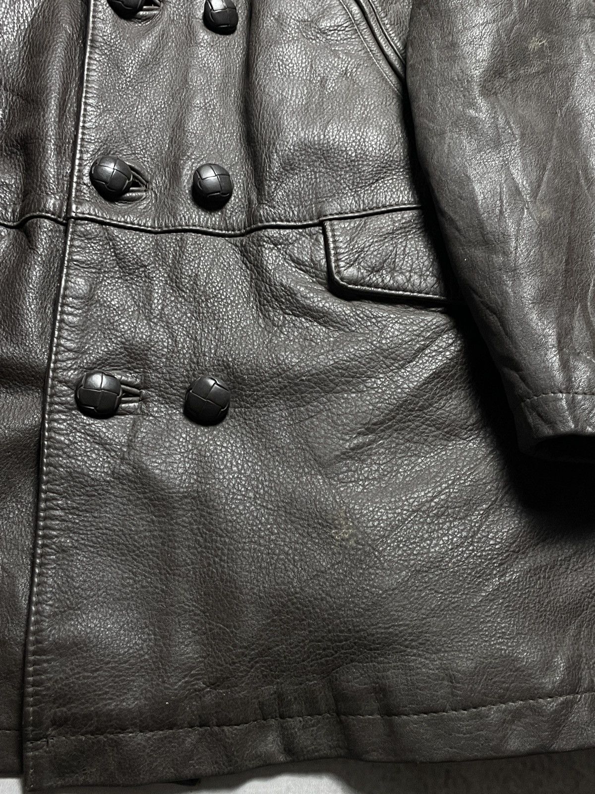 Japanese Brand 1950’s Saburoku Projects - Double Breasted Cow Leather Coat Size US L / EU 52-54 / 3 - 12 Thumbnail