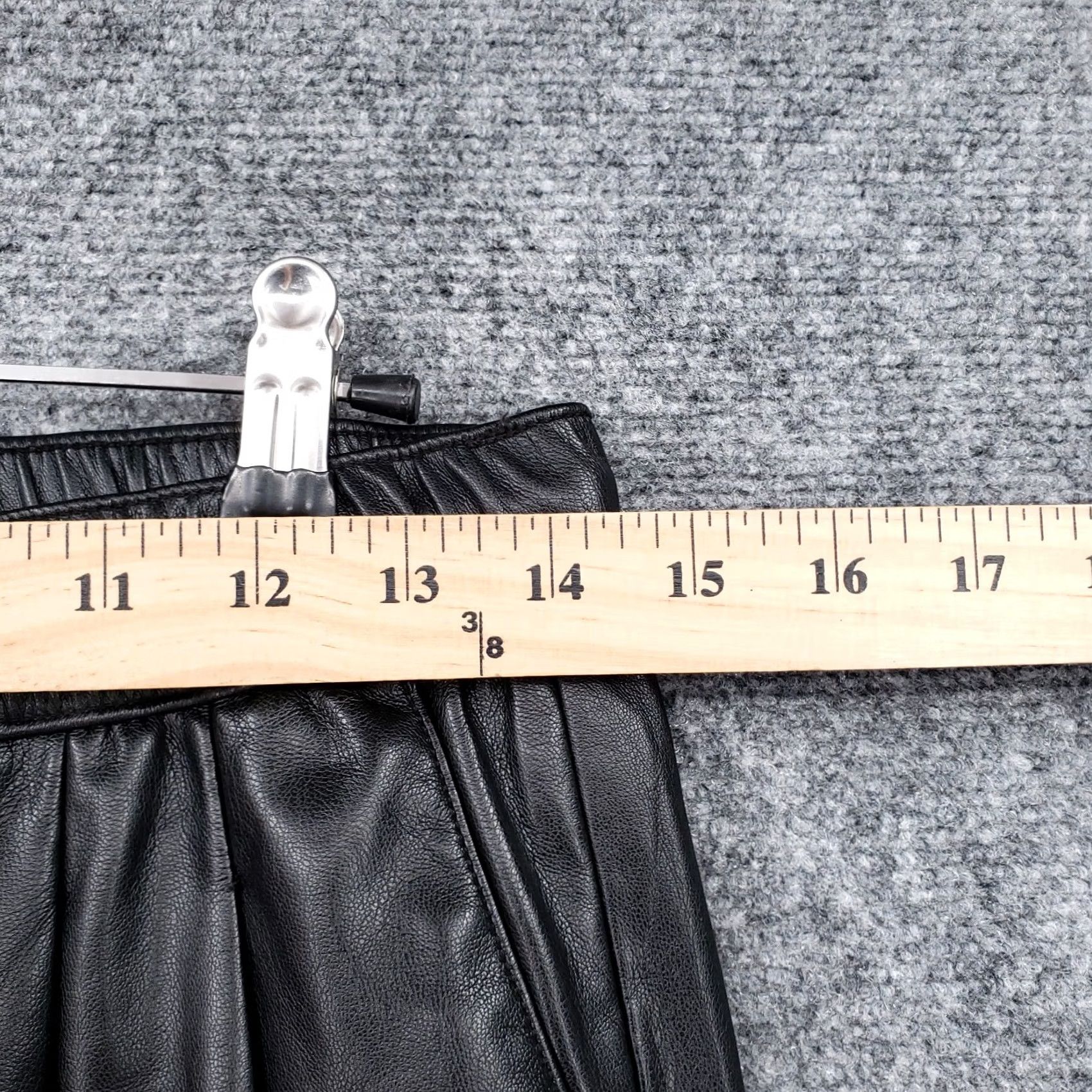Zara Zara Pants Women S Small Black Faux Leather Crop Drawstring Straight Leg Hi Rise Size 28" / US 6 / IT 42 - 7 Thumbnail
