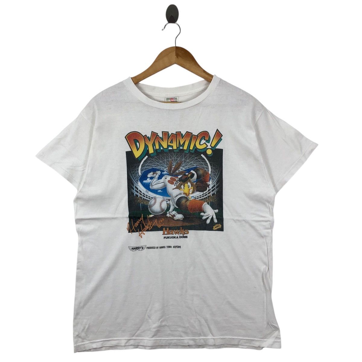 Vintage Vintage Fukuoka SoftBank Hawks Baseball Team Graphic T-Shirt Size US M / EU 48-50 / 2 - 1 Thumbnail