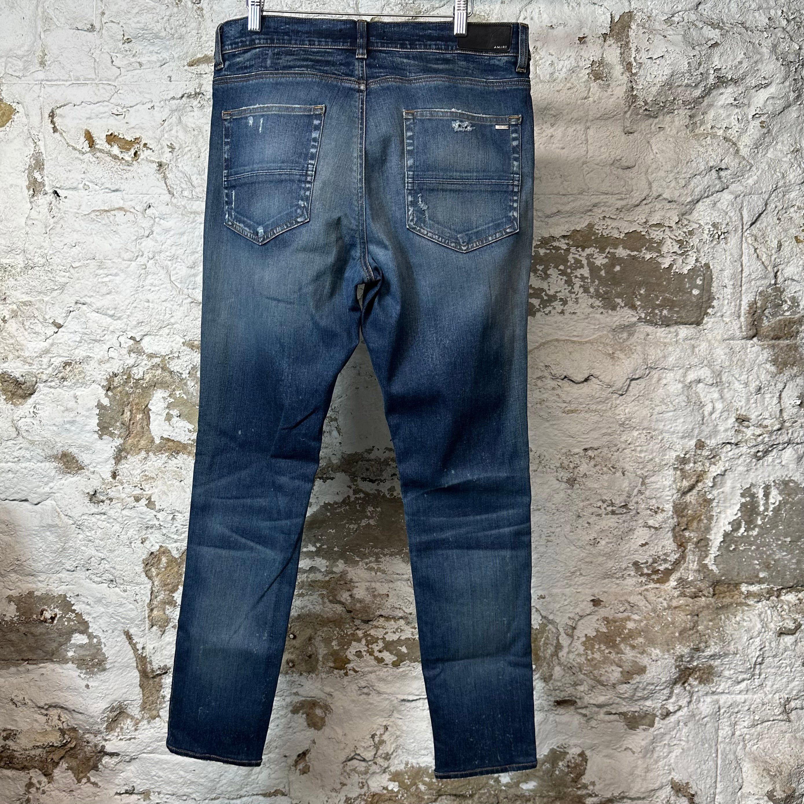 Amiri Amiri Plain Dark Blue Denim Jeans Sz 36 Size US 36 / EU 52 - 2 Thumbnail