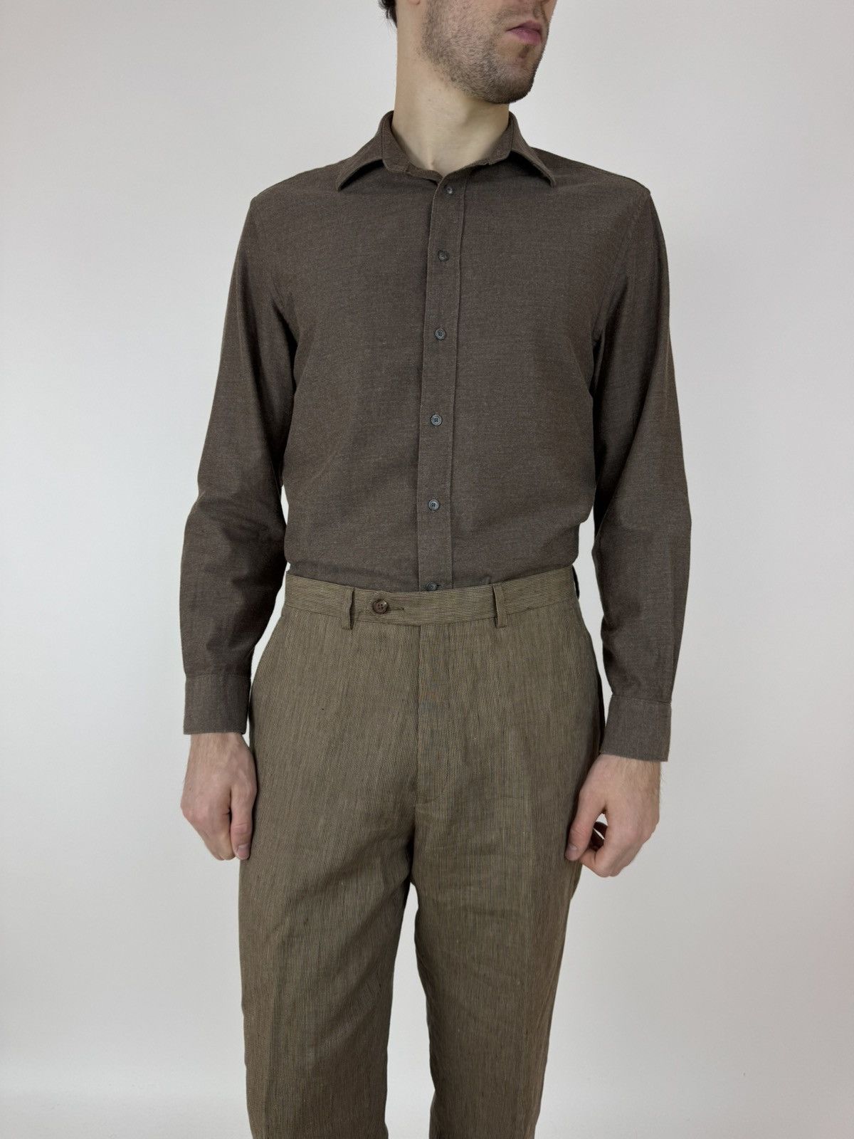 Designer × Jos. A. Bank Jos. A. Bank RESERVE Button Up Shirt cotton/cashmere Size US L / EU 52-54 / 3 - 7 Thumbnail