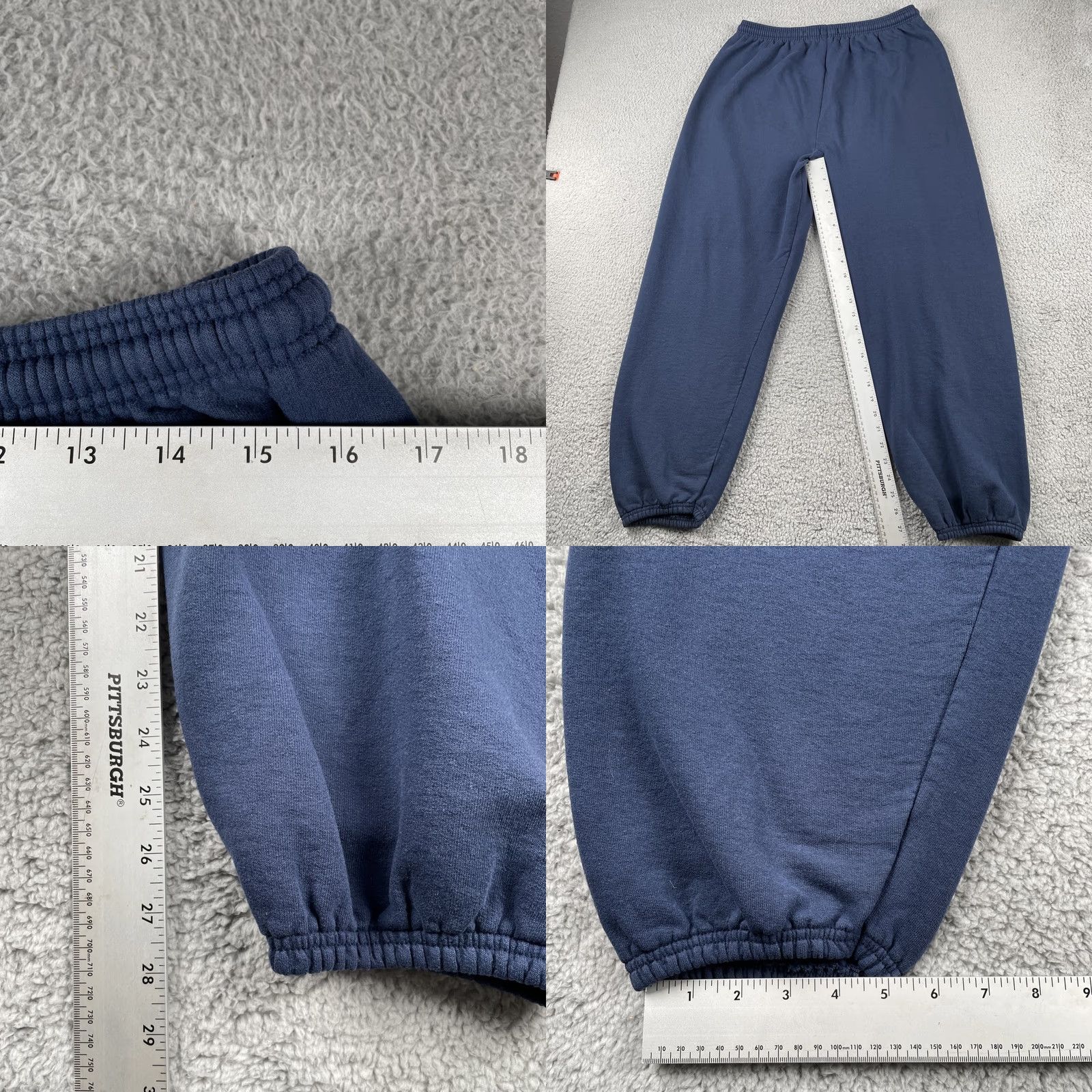 Hanes VINTAGE NAVY Hanes Chicago Fire Department Sweatpants Print 90s XL Adults Blue Pants, Drawstring, Regular Inseam 29 in Men Size US 36 / EU 52 - 9 Thumbnail