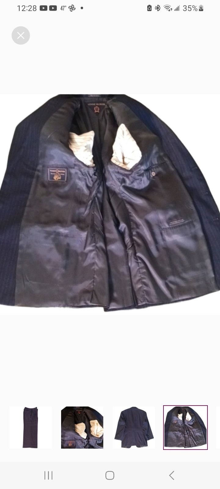 Tommy Hilfiger Vintage Tommy Hilfiger Pinstripe Suit Expressed via BELK Size 42R - 7 Thumbnail
