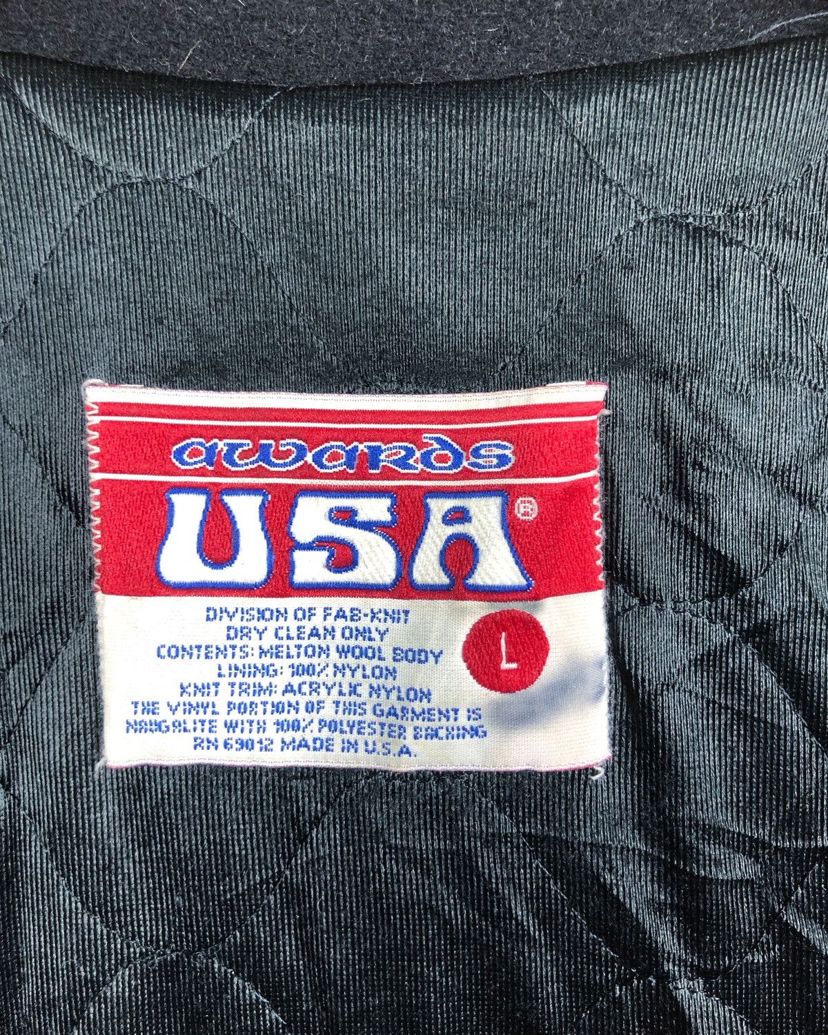 Vintage Vtg Awards USA Leather Sleeves Varsity Jacket Made in USA Size US L / EU 52-54 / 3 - 11 Thumbnail