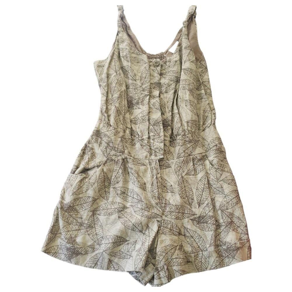 Forever 21 CT401 xxi Linen Sleeveless Romper S/P Size 28" / US 6 / IT 42 - 1 Thumbnail