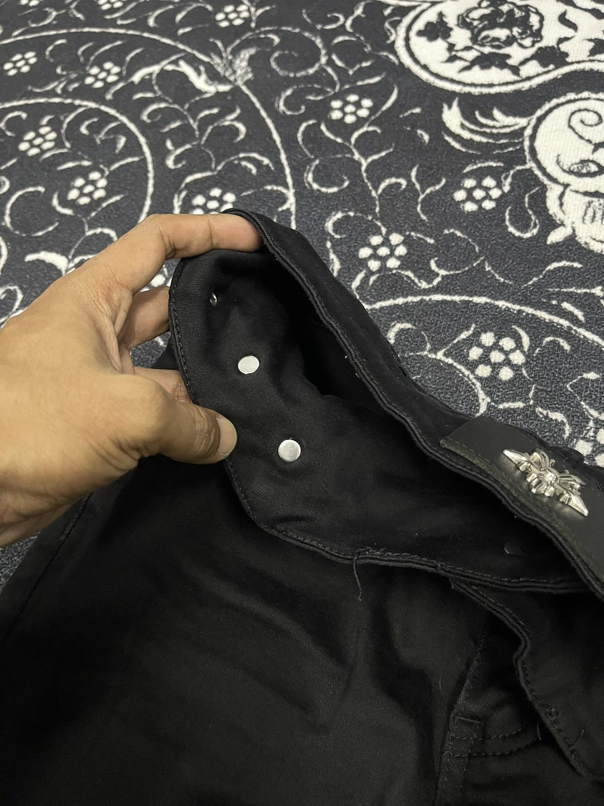 Japanese Brand CHROME HEARTS INSPIRED STRETCHABLE PANT UNBRAND Size US 28 / EU 44 - 9 Thumbnail