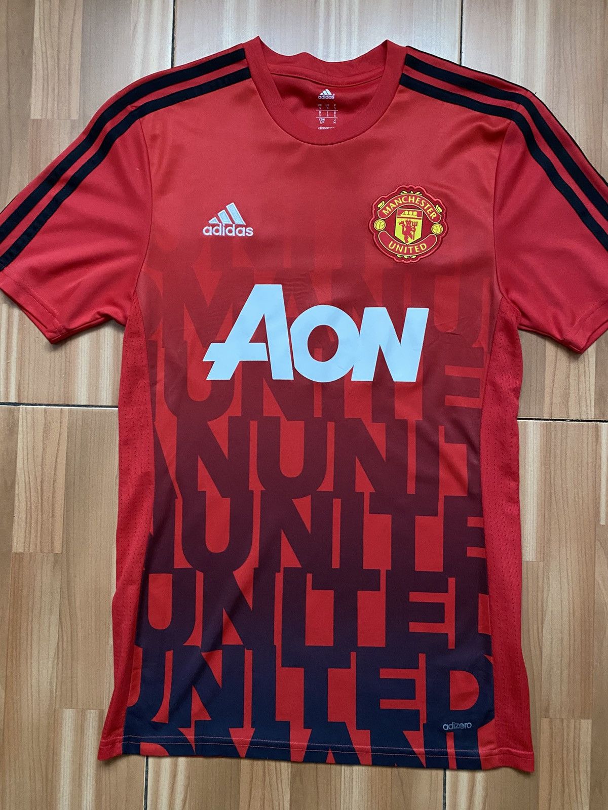 Adidas Adidas Manchester United Pre Match Training Football Shirt Size US S / EU 44-46 / 1 - 2 Thumbnail