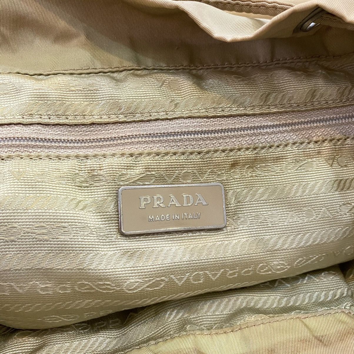Prada × Vintage Vintage Prada Cammello Brown Nylon Vela Backpack Size ONE SIZE - 16 Thumbnail