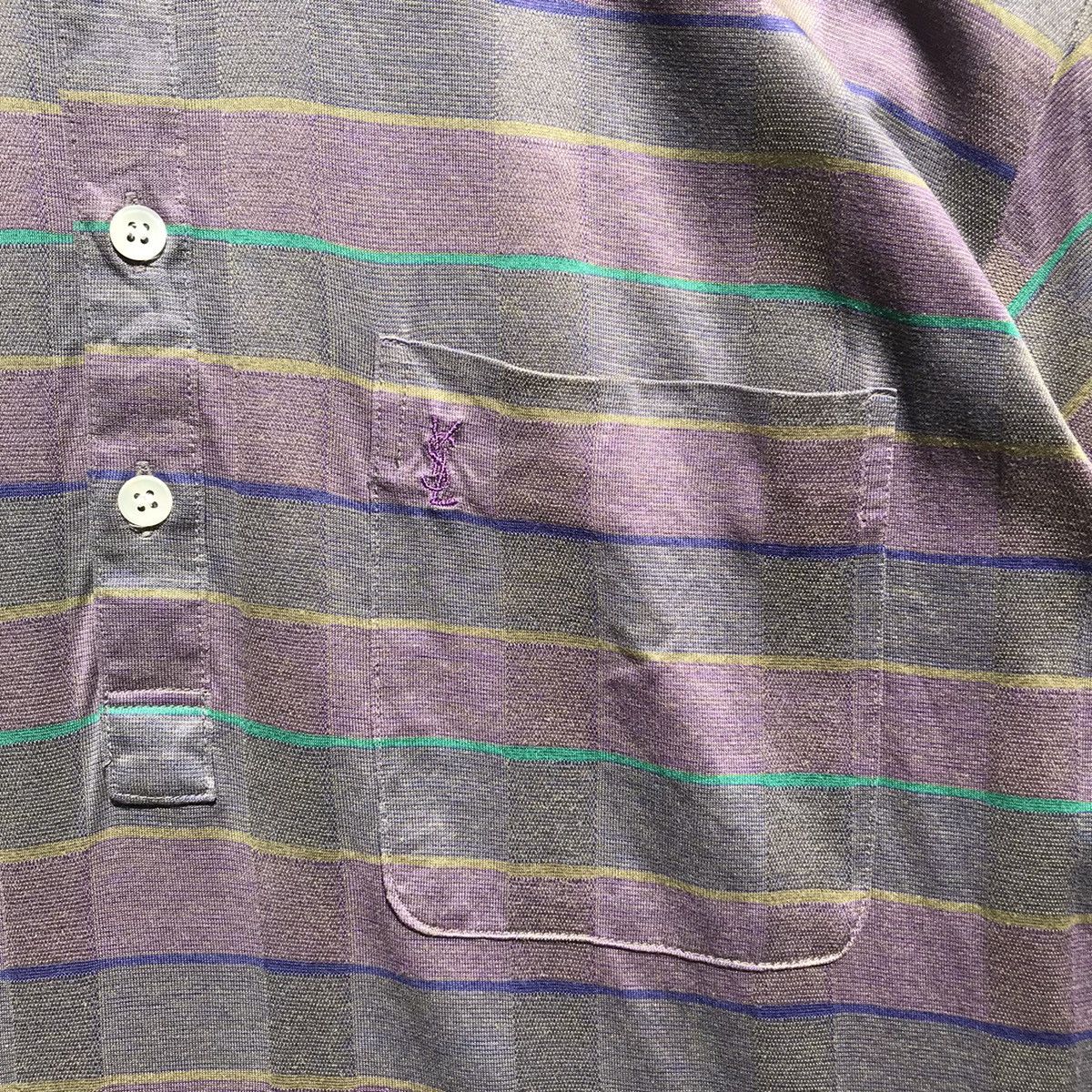 Vintage × Yves Saint Laurent Vintage Yves Saint Laurent Tricots Tee YSL Stripe Luxury Size US M / EU 48-50 / 2 - 9 Thumbnail
