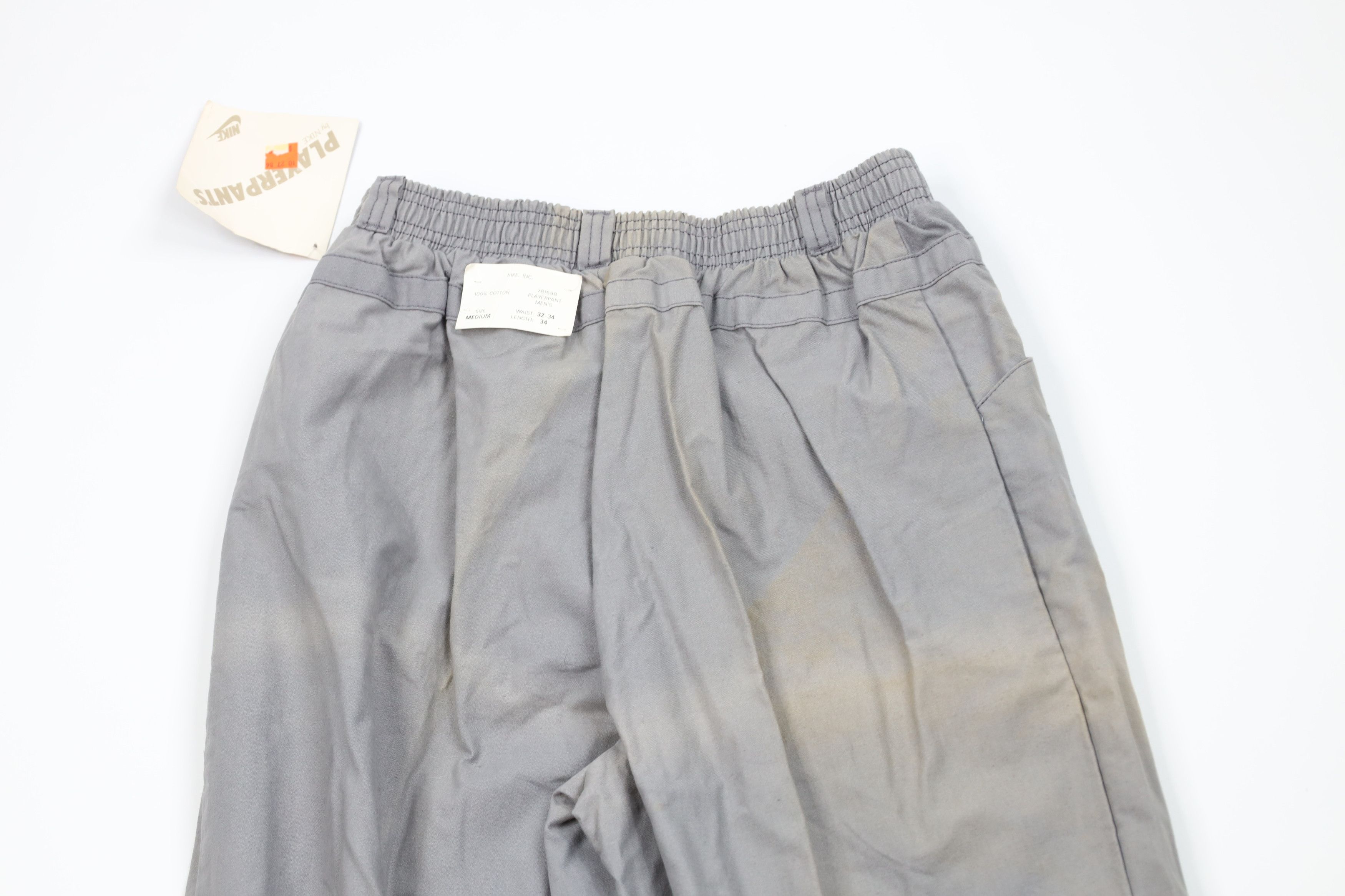 Nike Deadstock Vintage 80s Nike Basketball Pants Gray Cotton Size US 34 / EU 50 - 13 Thumbnail