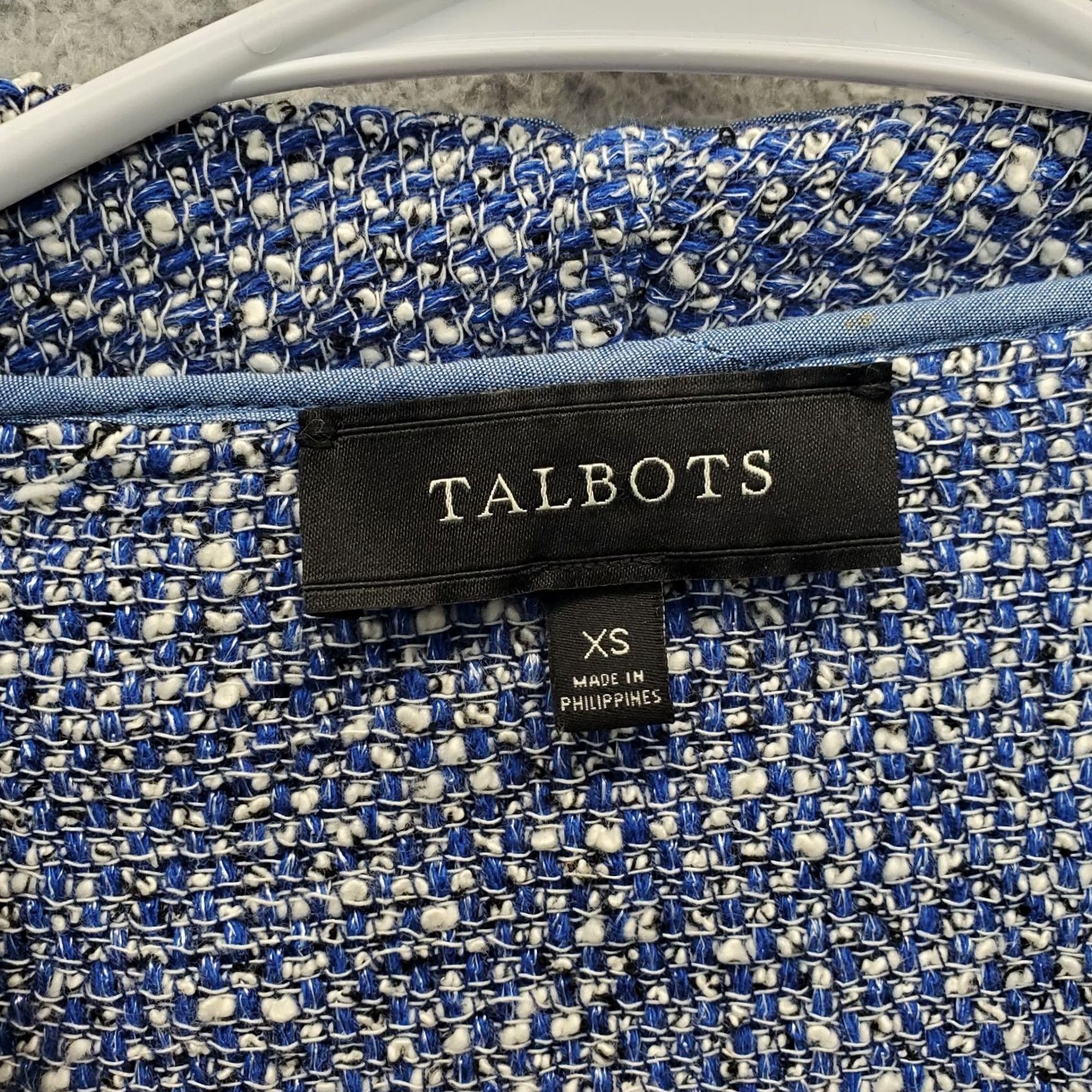 Talbots Talbots Blazer Jacket Women XS Multi Textured Tweed Long Sleeve Open Drape Front: Womens Size XS Size XS / US 0-2 / IT 36-38 - 3 Thumbnail