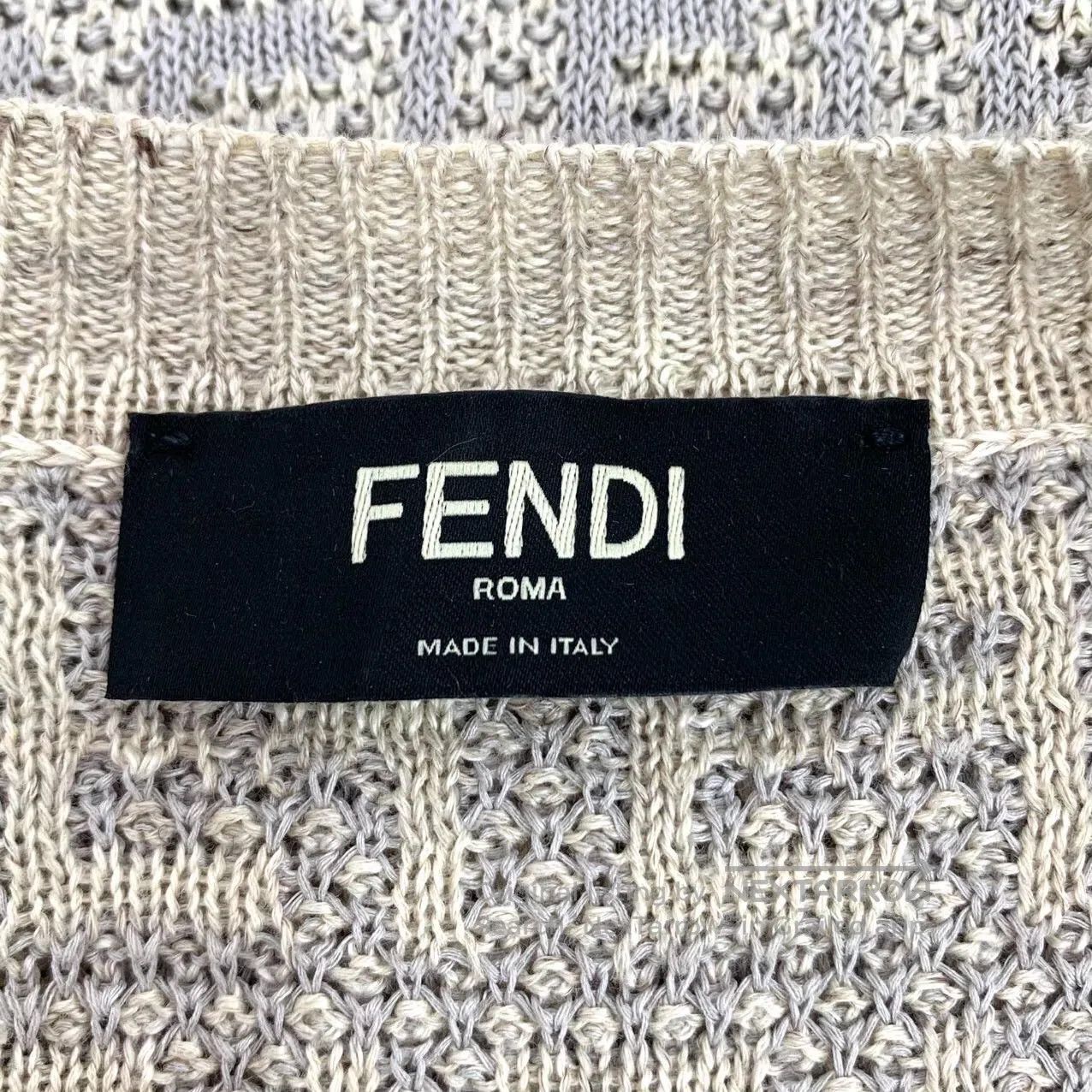 Fendi Fendi Multicolor Logo Monogrammed Linen Crewneck Sweater| Size US M / EU 48-50 / 2 - 5 Thumbnail