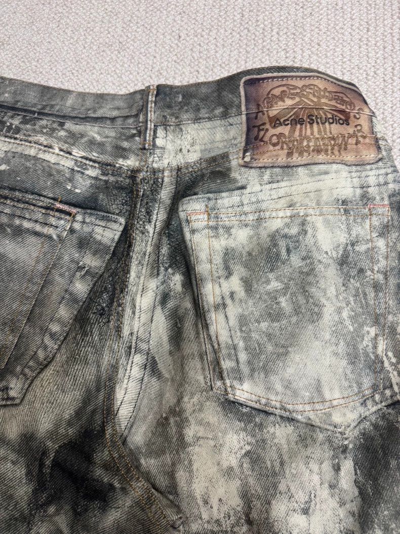 Acne Studios Acne Studios Print ink-splashed distressed jeans Size US 34 / EU 50 - 4 Thumbnail