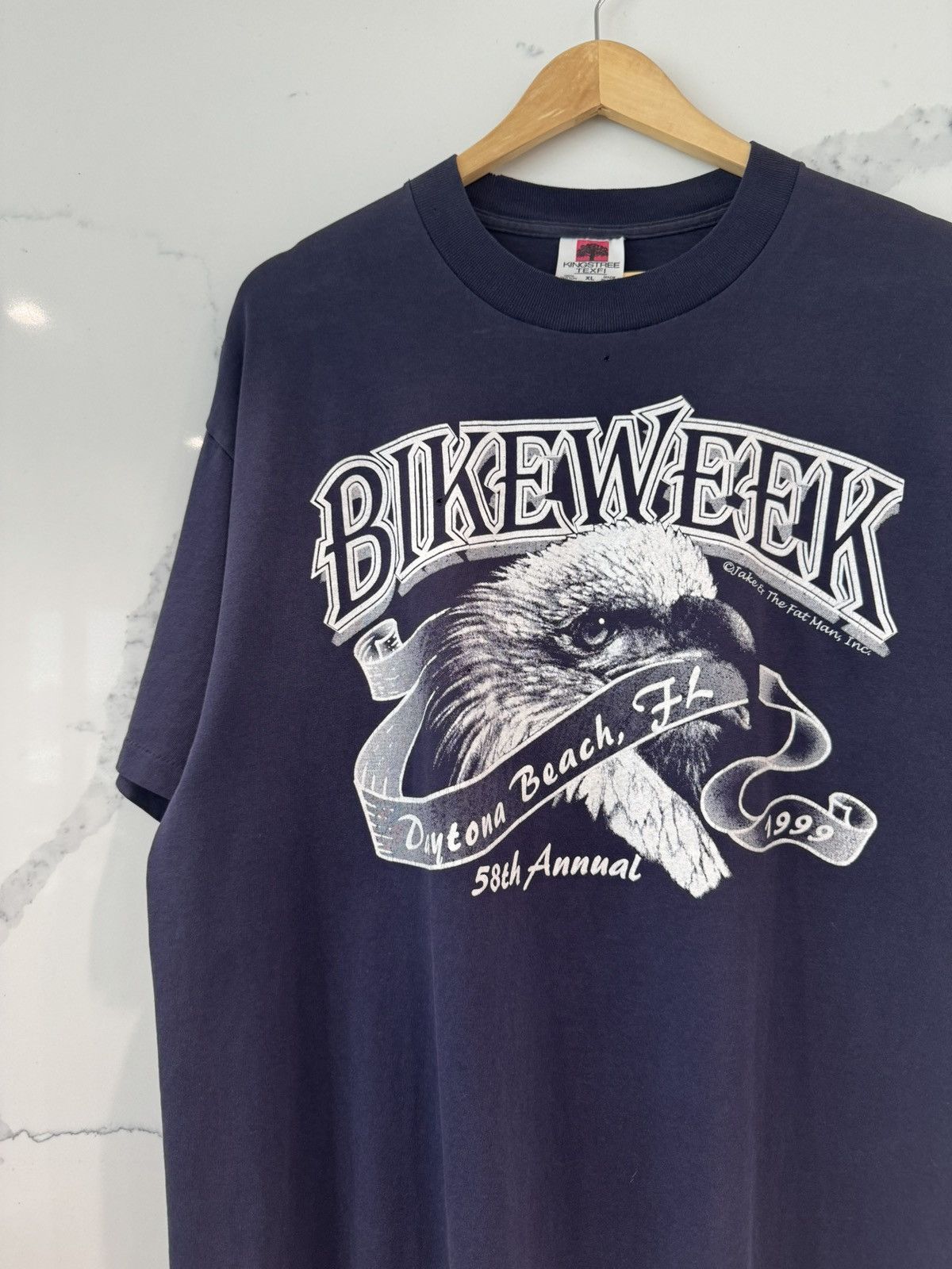 Harley Davidson Vintage 90’s Harley Davidson Bike Week T Shirt X-Large Blue Size US XL / EU 56 / 4 - 2 Thumbnail